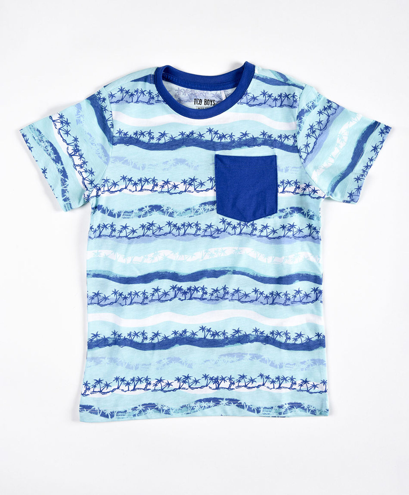 Polera niño bolsillos y palmeras Polera niño bolsillos y palmeras