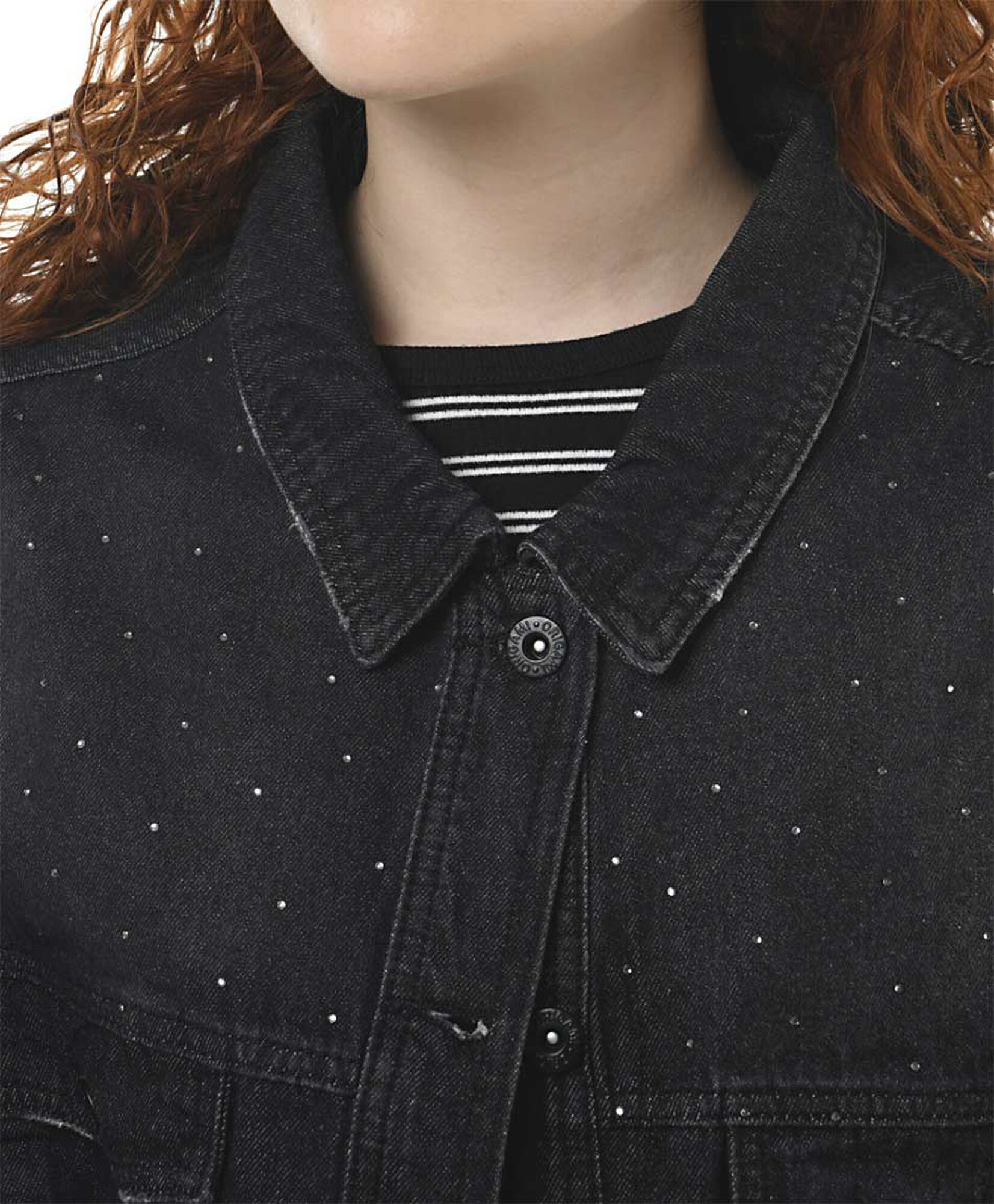 Chaqueta mujer denim negra Chaqueta mujer denim negra