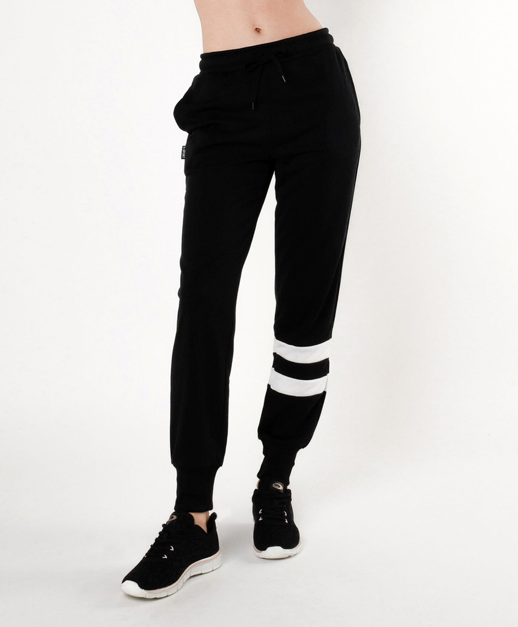 Pantalón de buzo mujer franjas skinny fit Pantalón de buzo mujer franjas skinny fit