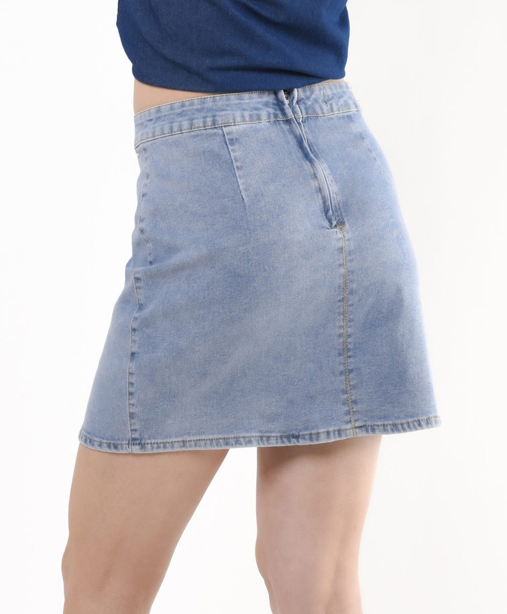 Mini falda mujer denim lisa Mini falda mujer denim lisa