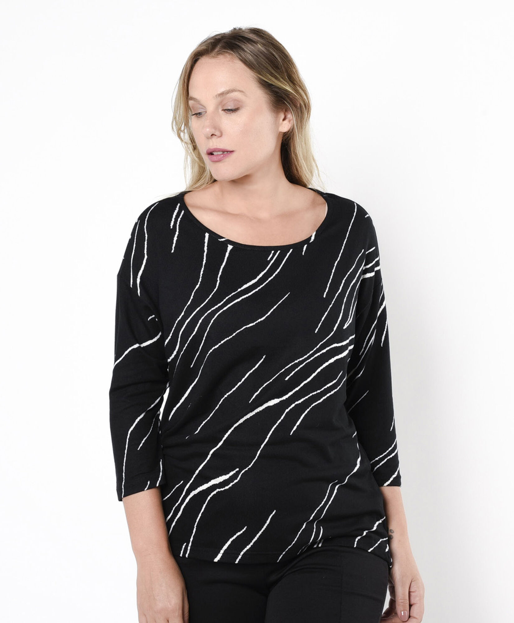 Polera mujer lanosa líneas Polera mujer lanosa líneas