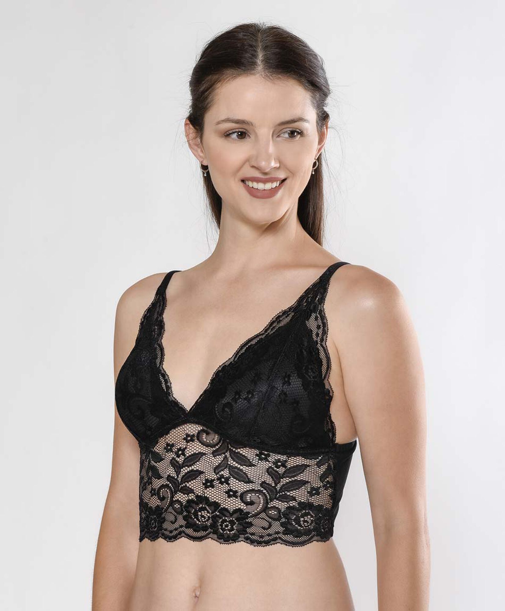 Bralette mujer espalda acanalada escote triángulo Bralette mujer espalda acanalada escote triángulo