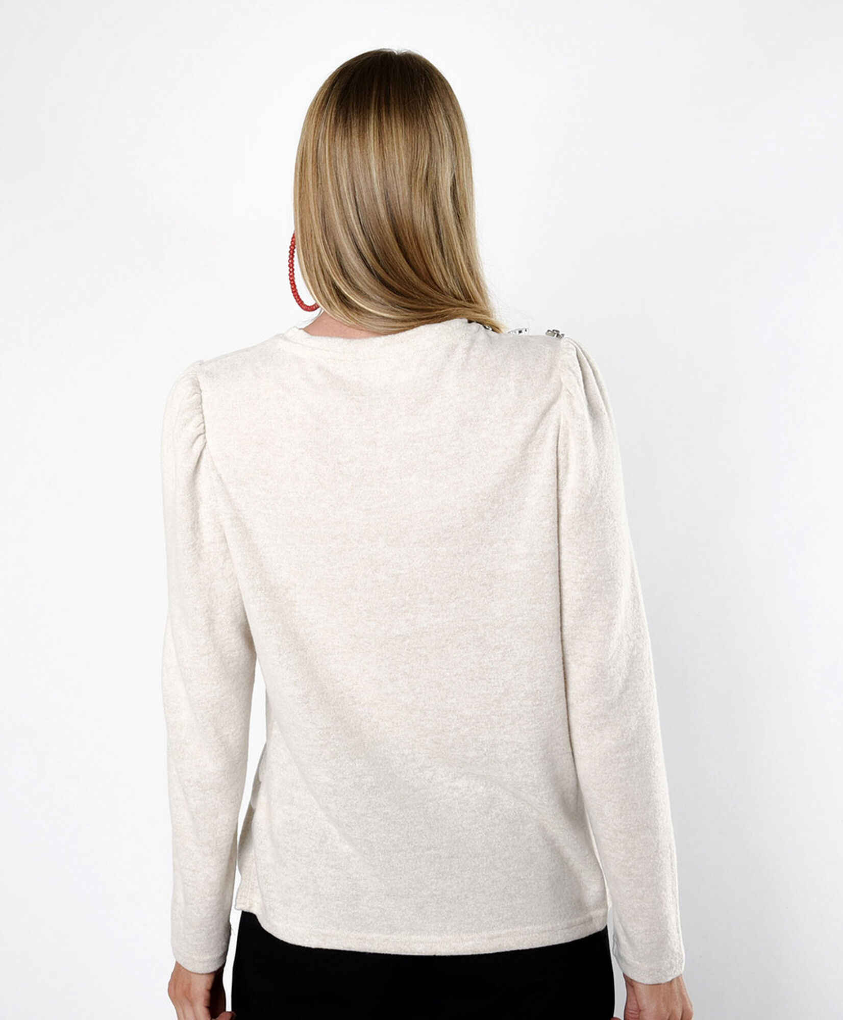 Polera mujer flores en hombro Polera mujer flores en hombro