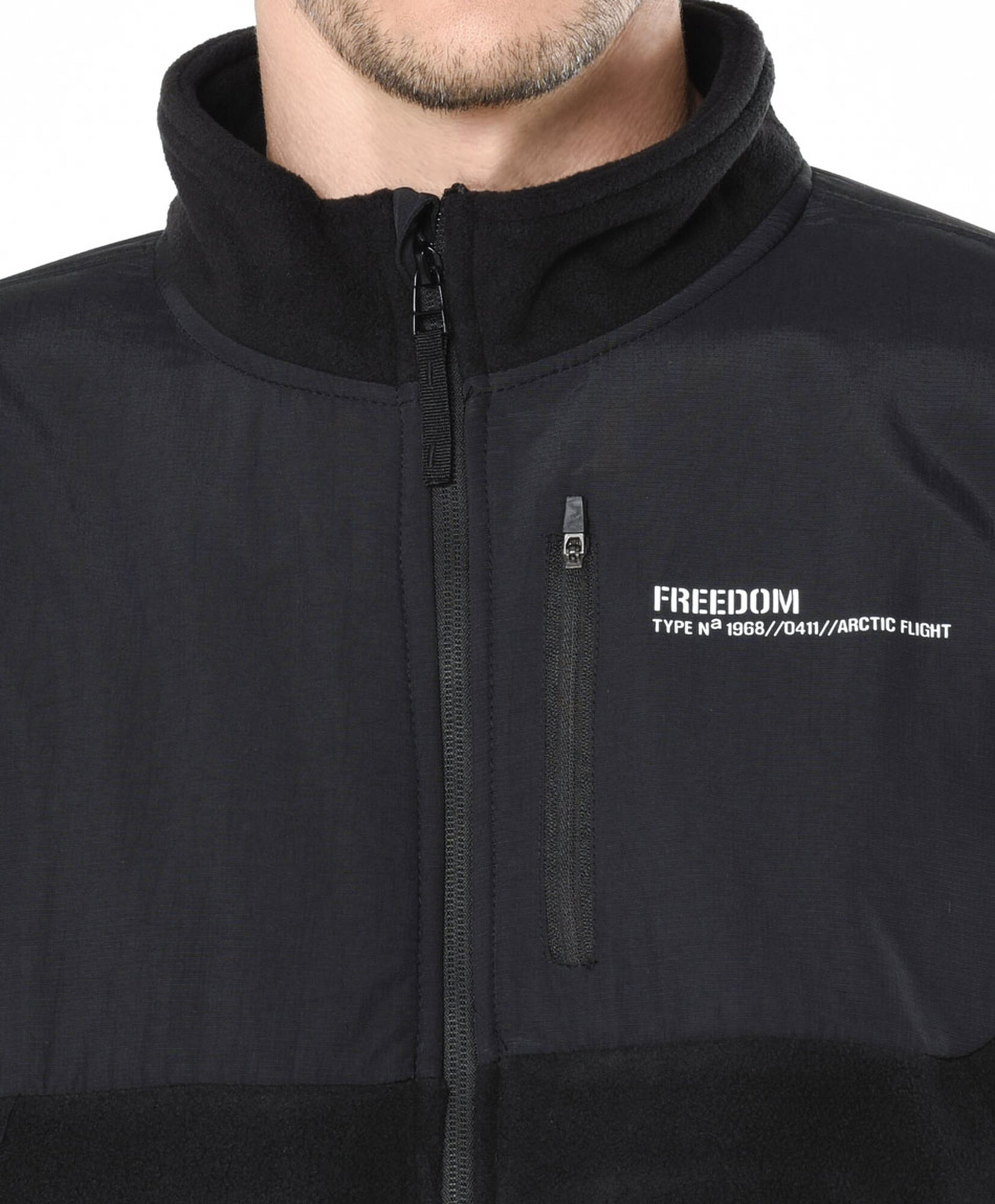Chaqueta hombre polar mix tejido Chaqueta hombre polar mix tejido