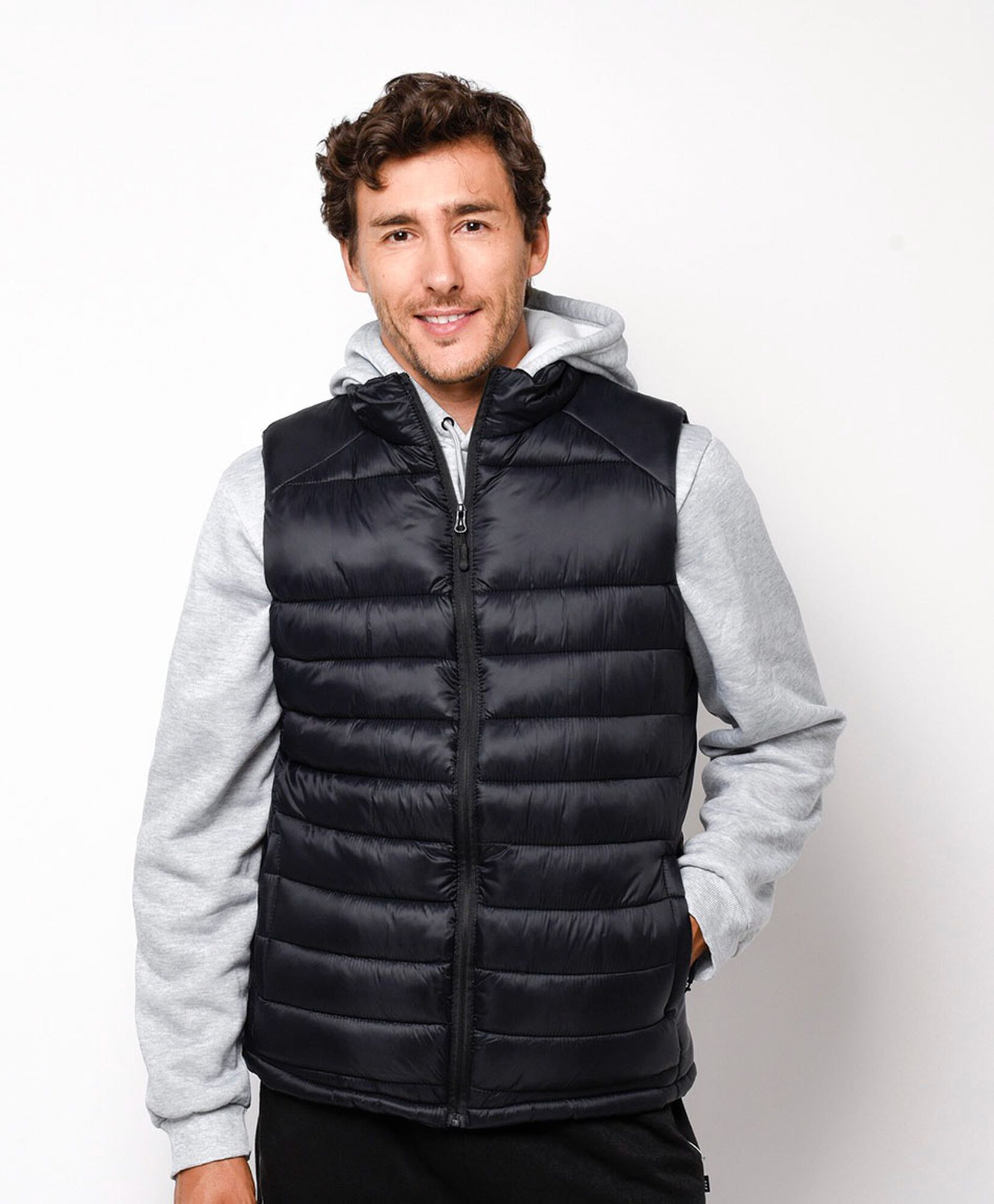 Parka deportiva hombre acolchada sin mangas Parka deportiva hombre acolchada sin mangas