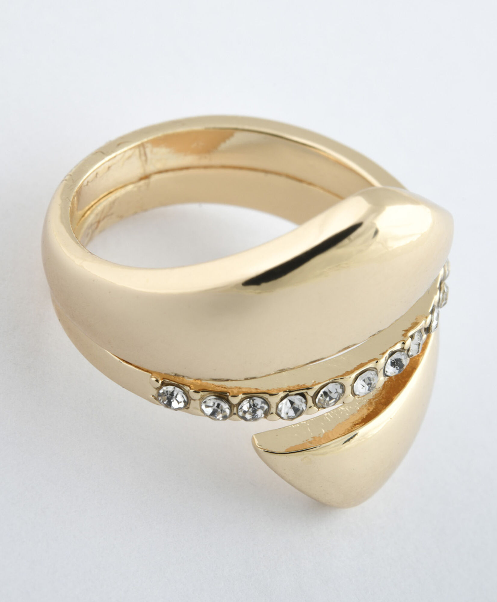 Anillo mujer dorado con brillos Anillo mujer dorado con brillos