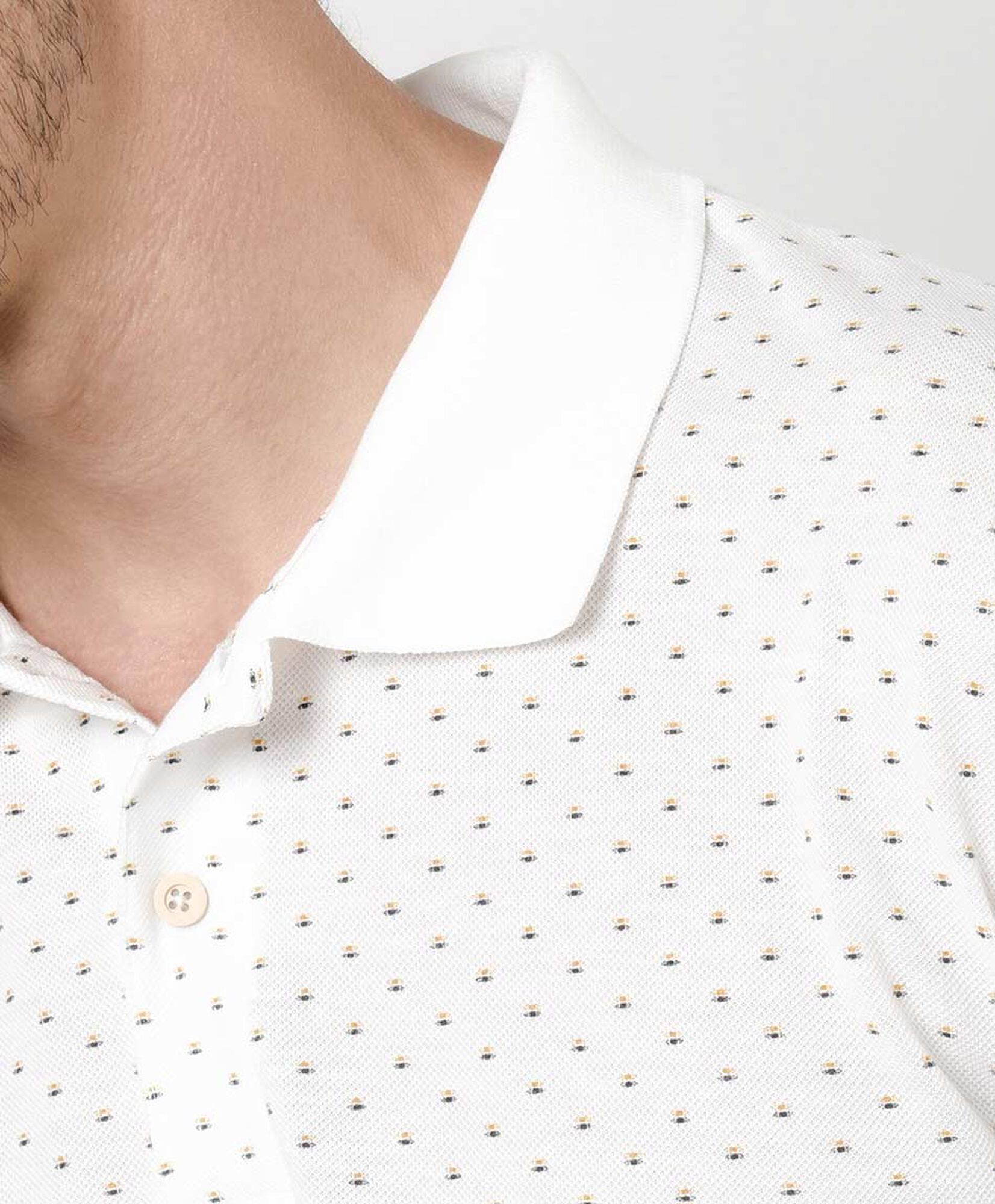 Polera hombre puntos cuello piqué Polera hombre puntos cuello piqué