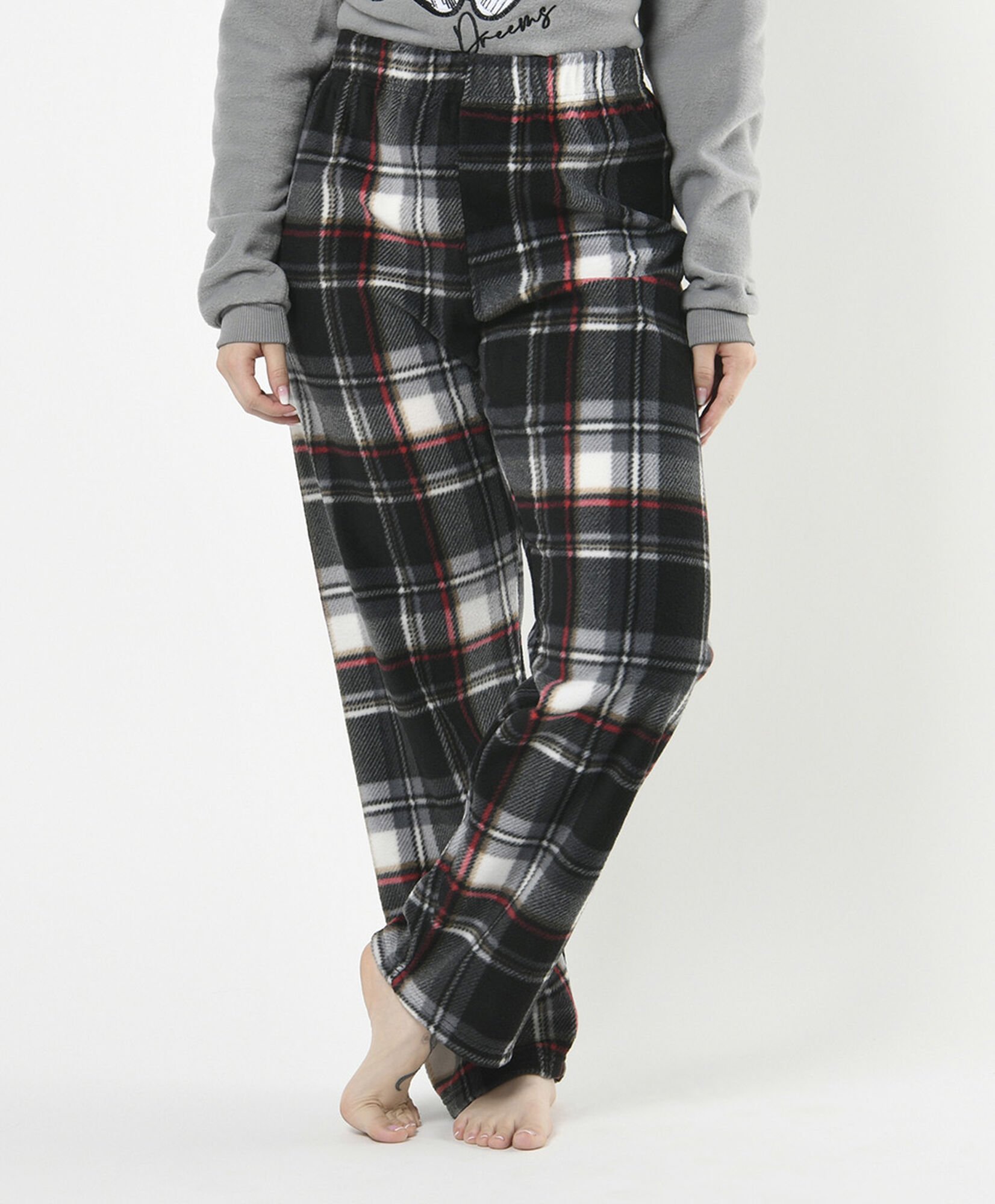 Pijama mujer polar gato cuadrille Pijama mujer polar gato cuadrille