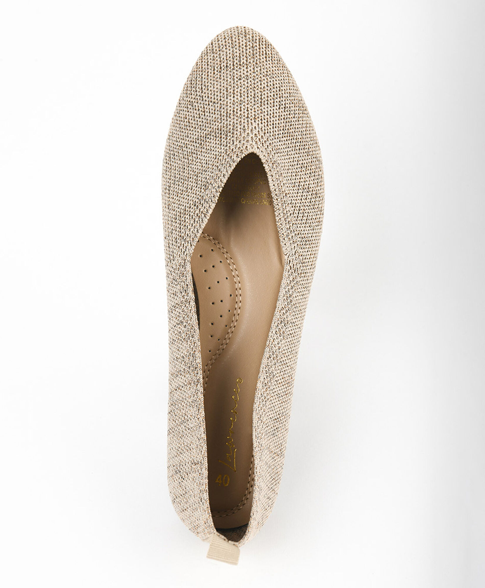 Ballerina mujer tejida brillos taco cuadrado Ballerina mujer tejida brillos taco cuadrado