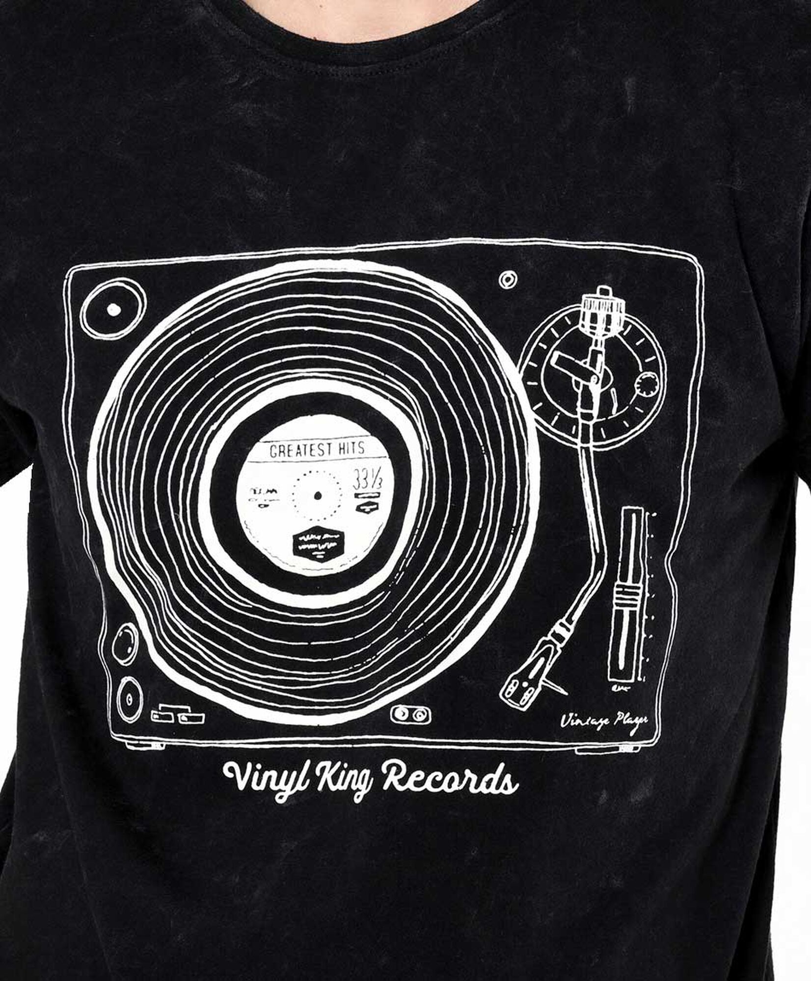 Polera hombre estampado toca discos Polera hombre estampado toca discos