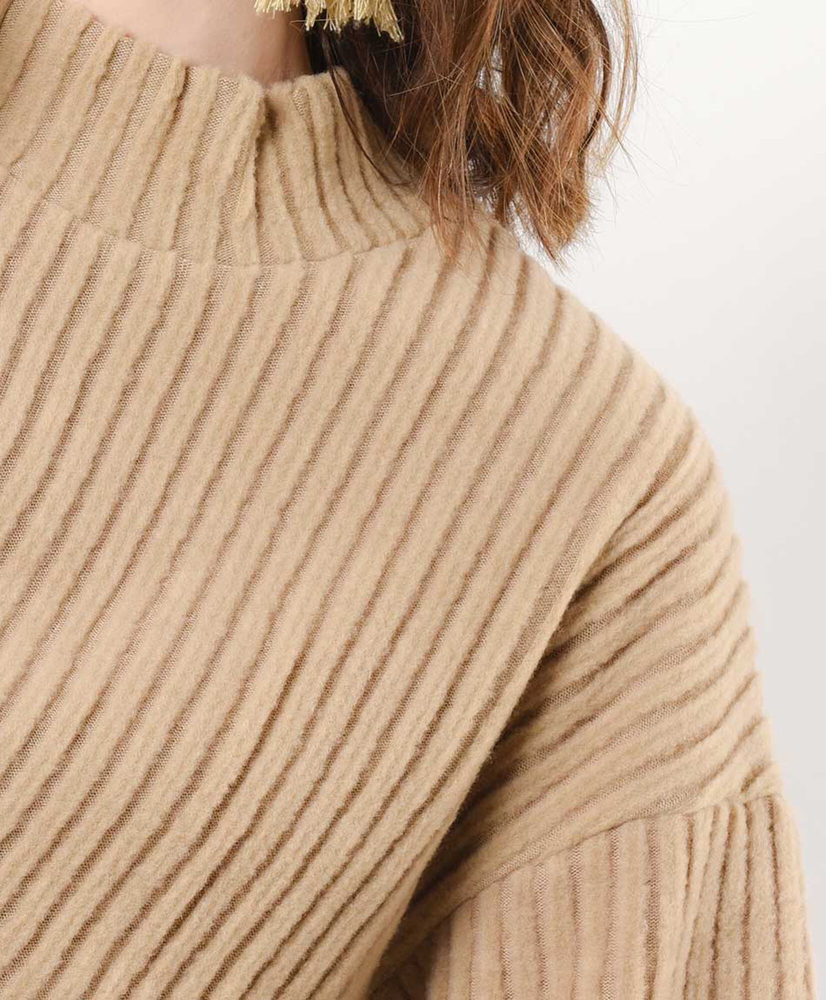 Tejido mujer canalé cuello alto Tejido mujer canalé cuello alto