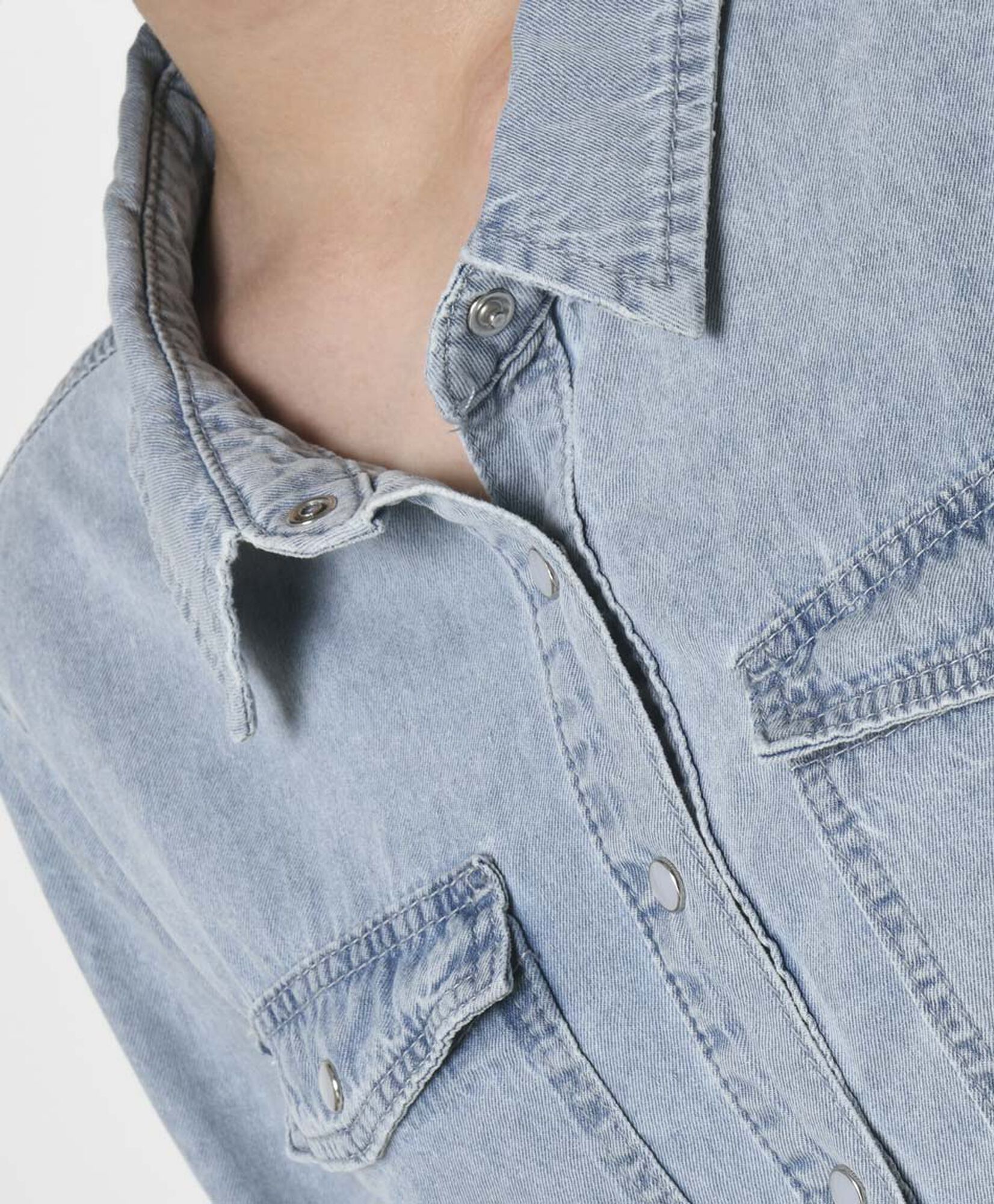 Blusa mujer denim bolsillos Blusa mujer denim bolsillos