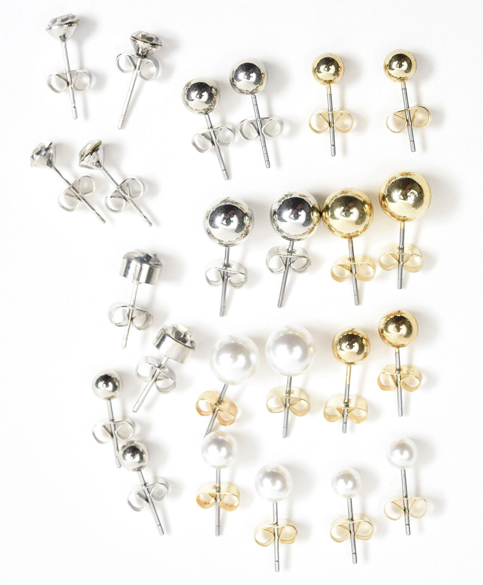 Set 12 aros mujer perlitas Set 12 aros mujer perlitas
