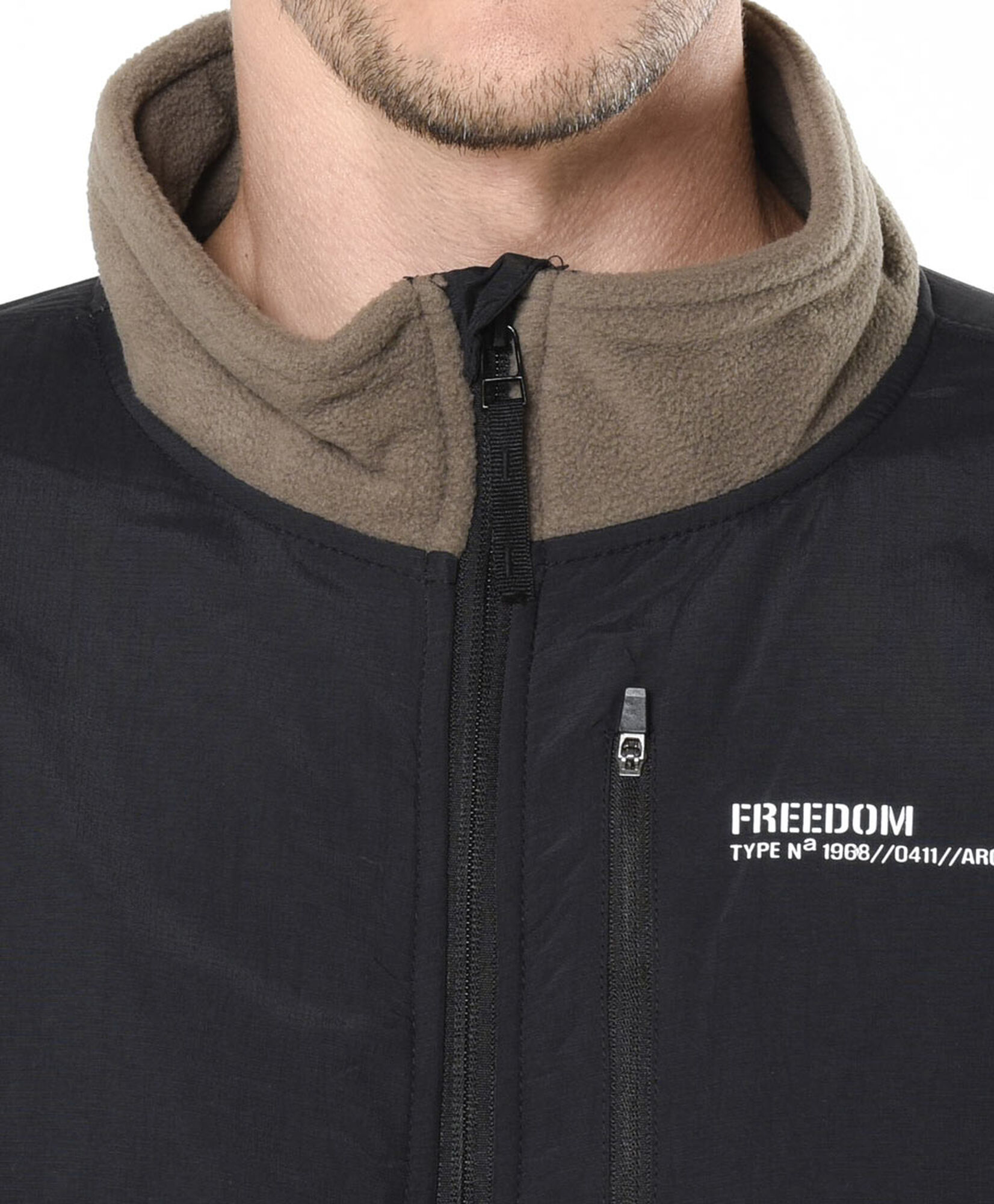 Chaqueta hombre polar mix tejido Chaqueta hombre polar mix tejido