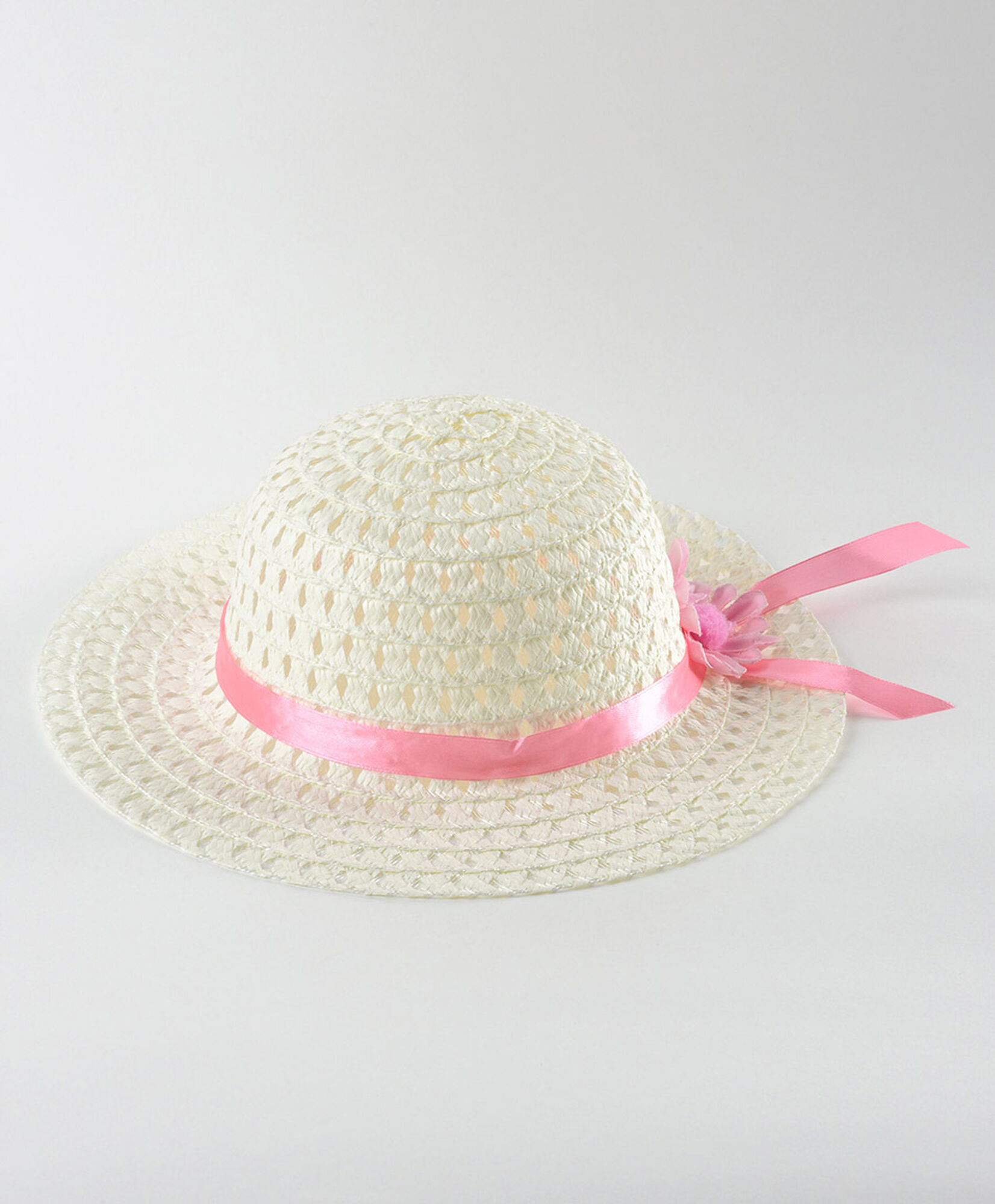 Sombrero niña cinta con flor Sombrero niña cinta con flor