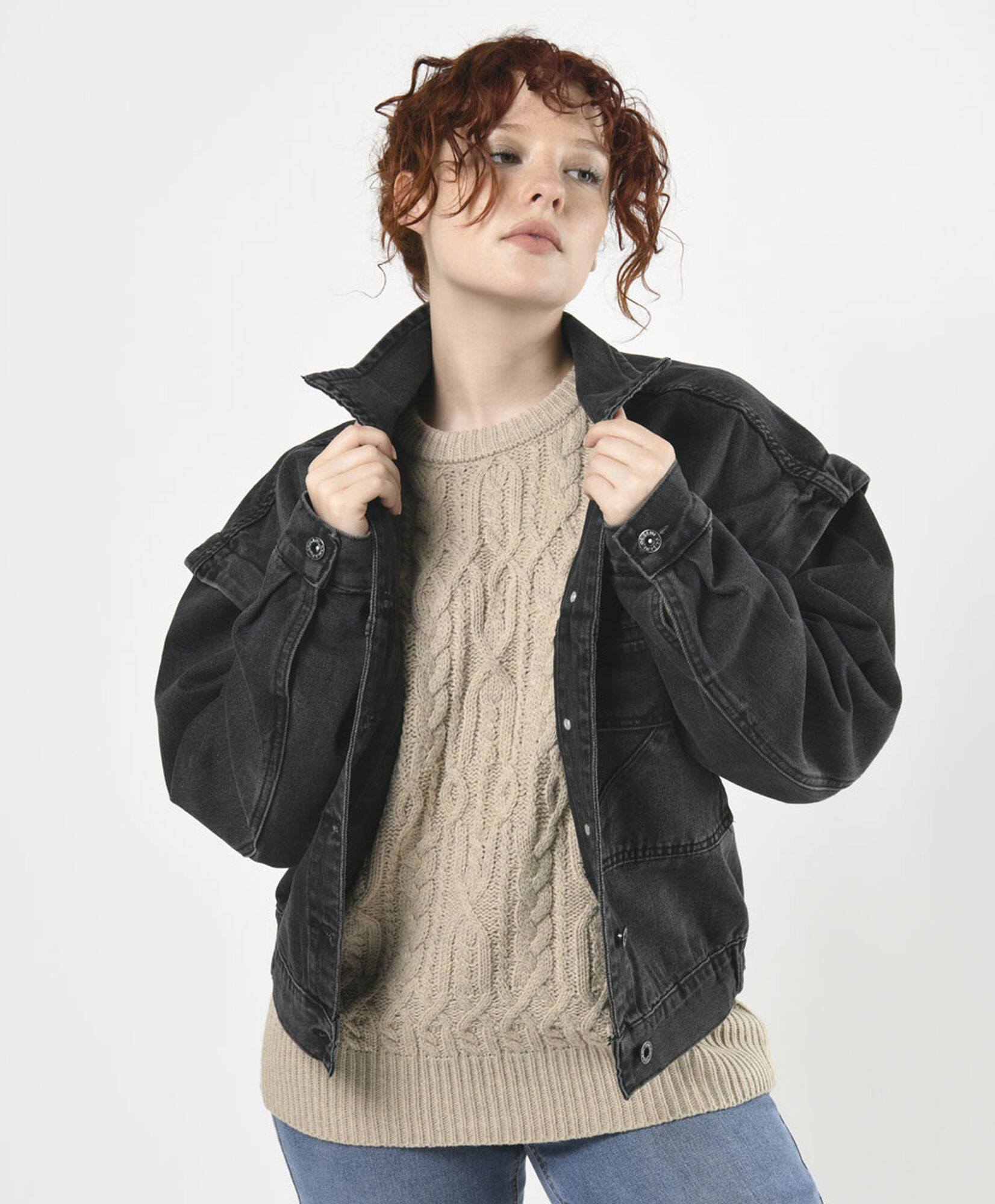 Chaqueta mujer denim oversize Chaqueta mujer denim oversize