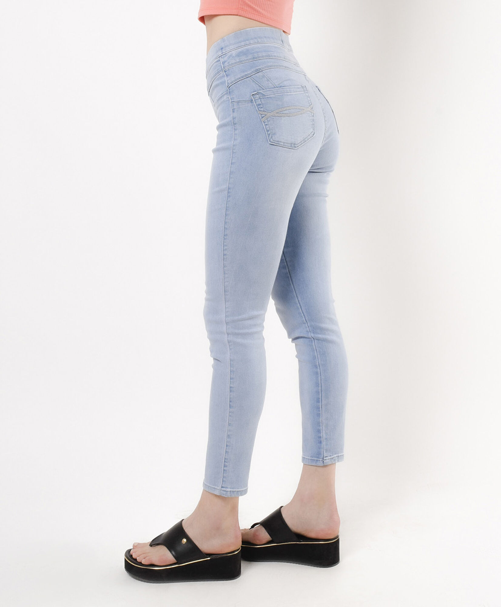 Jeans mujer leggins doble pretina skinny fit Jeans mujer leggins doble pretina skinny fit