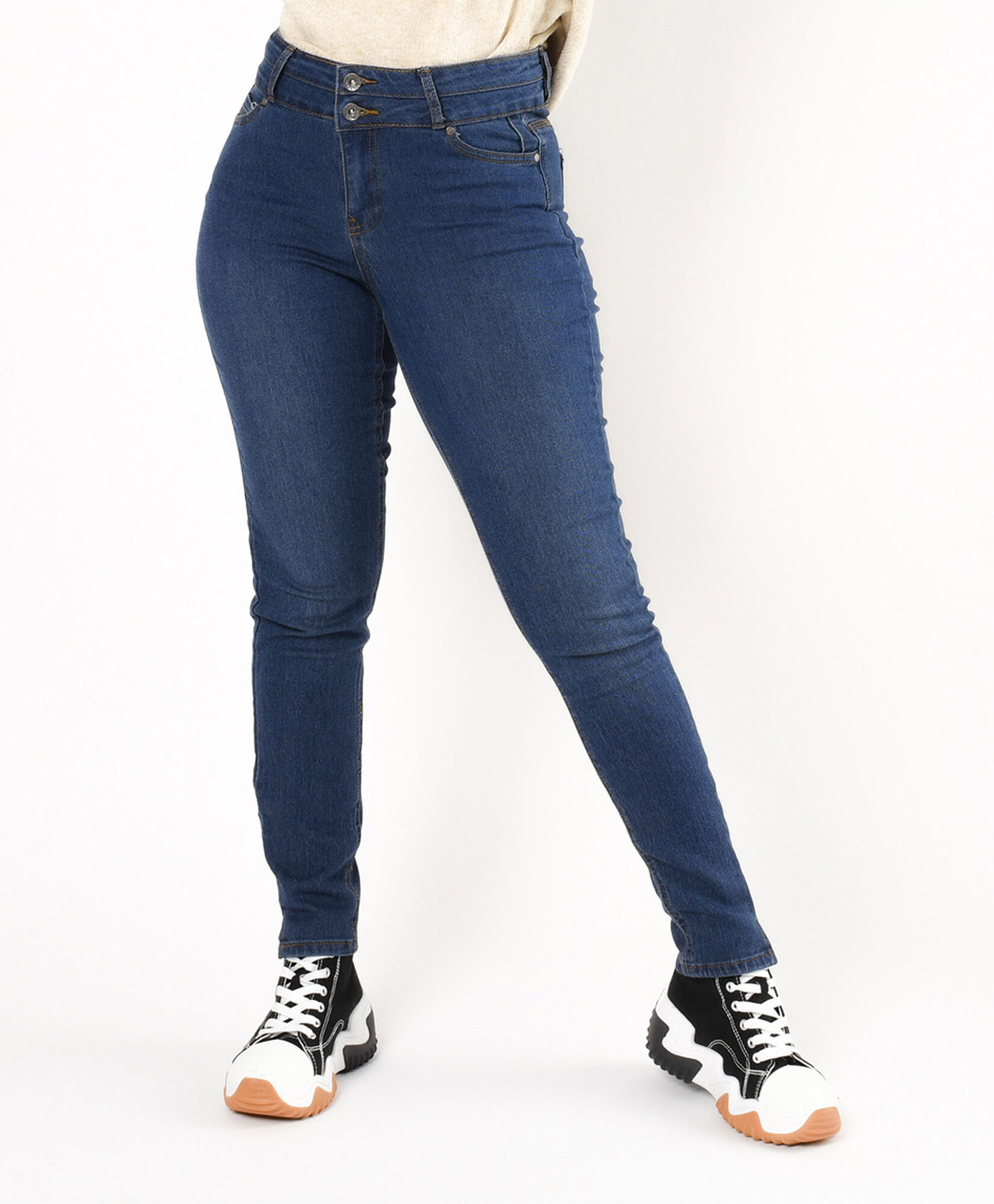 Jeans mujer tiro alto clásico Jeans mujer tiro alto clásico