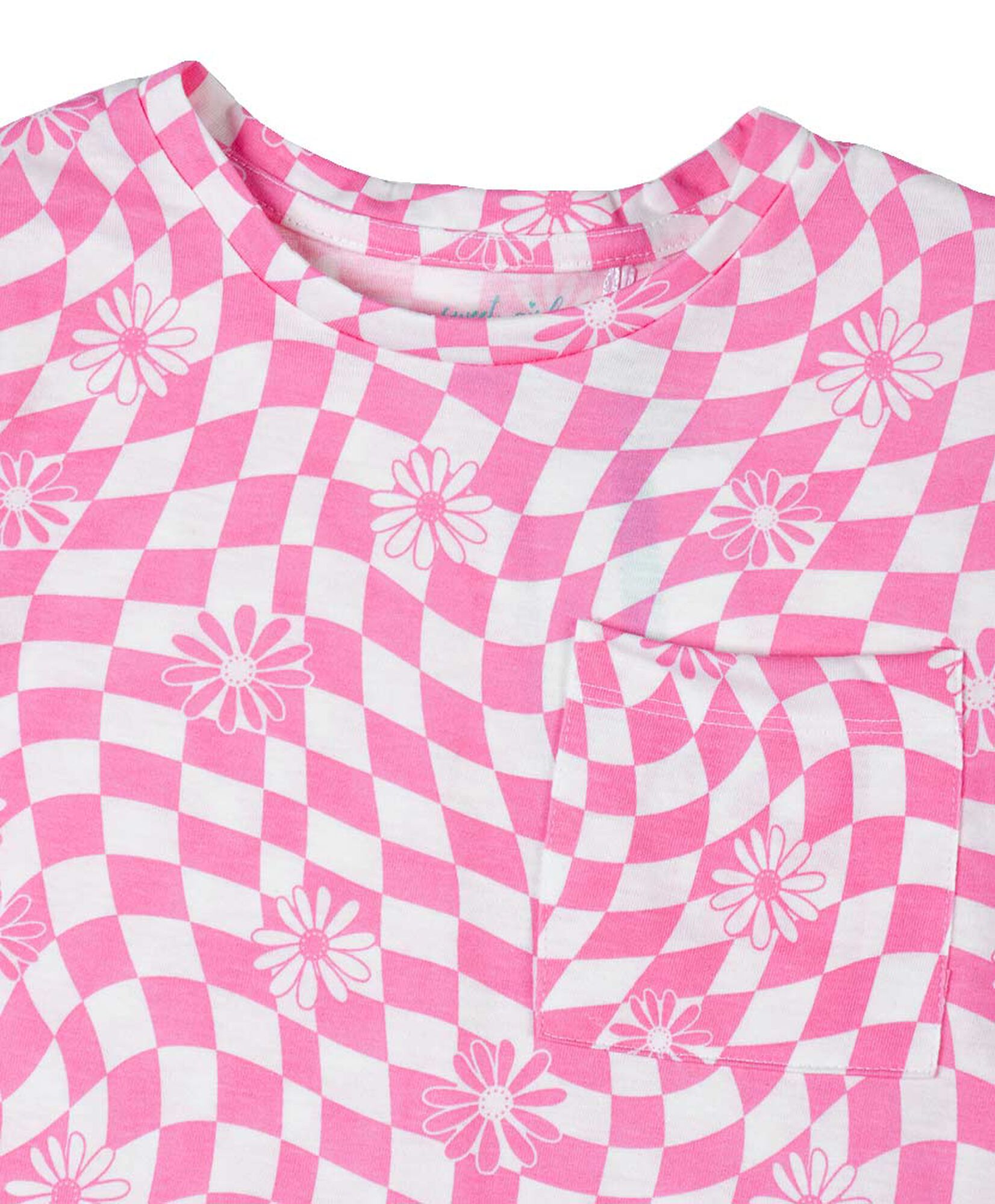 Polera niña flores bicolor Polera niña flores bicolor