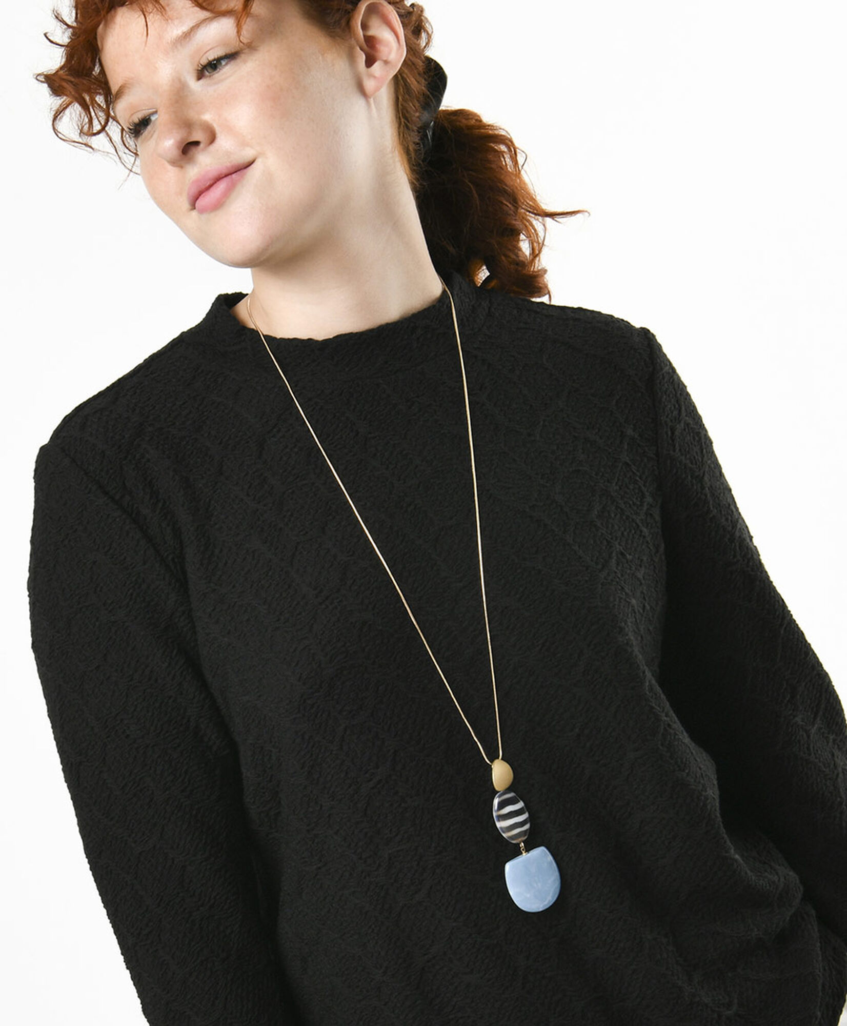 Collar mujer piedra celeste Collar mujer piedra celeste