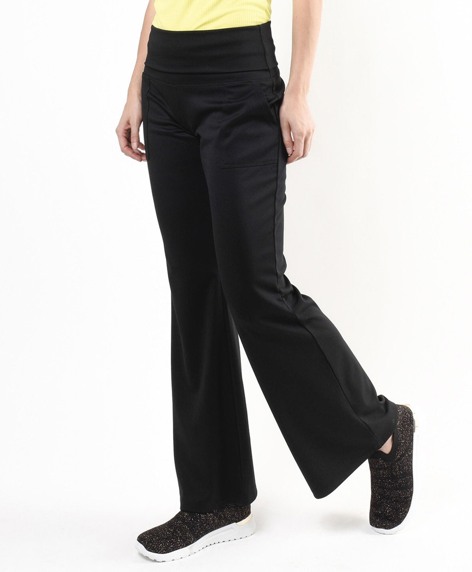 Pantalón mujer doble pretina flare Pantalón mujer doble pretina flare