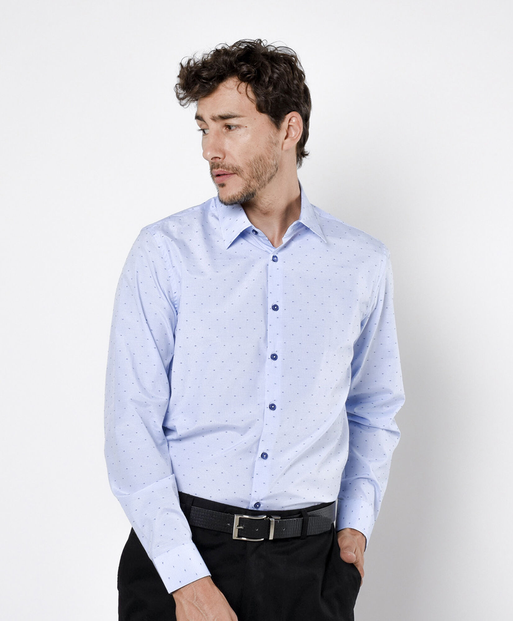 Camisa hombre mini puntos Camisa hombre mini puntos