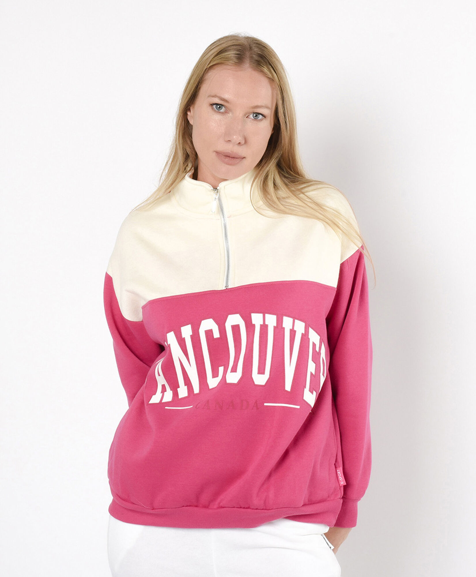 Polerón deportivo mujer bicolor Polerón deportivo mujer bicolor