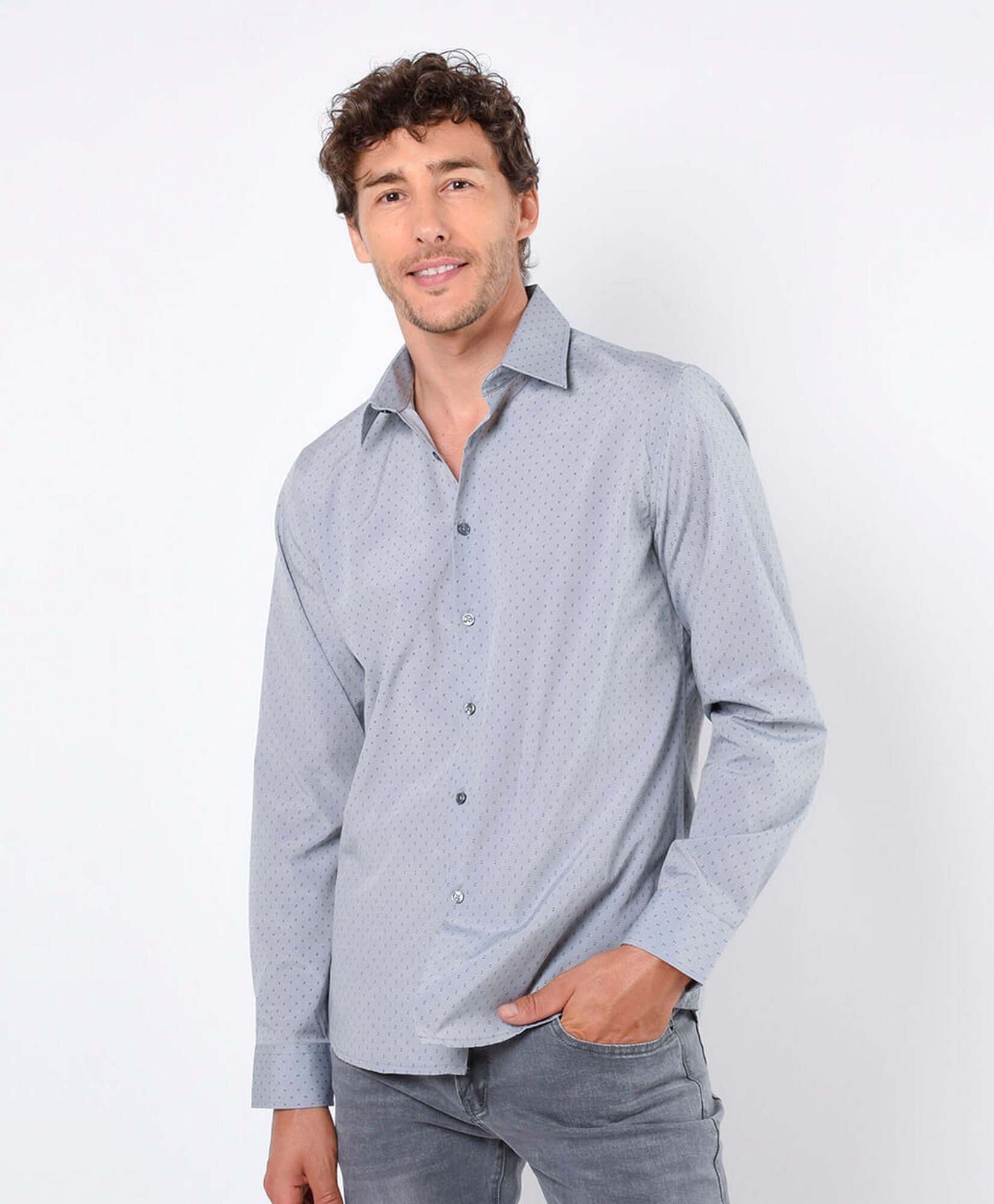 Camisa hombre mini puntos Camisa hombre mini puntos