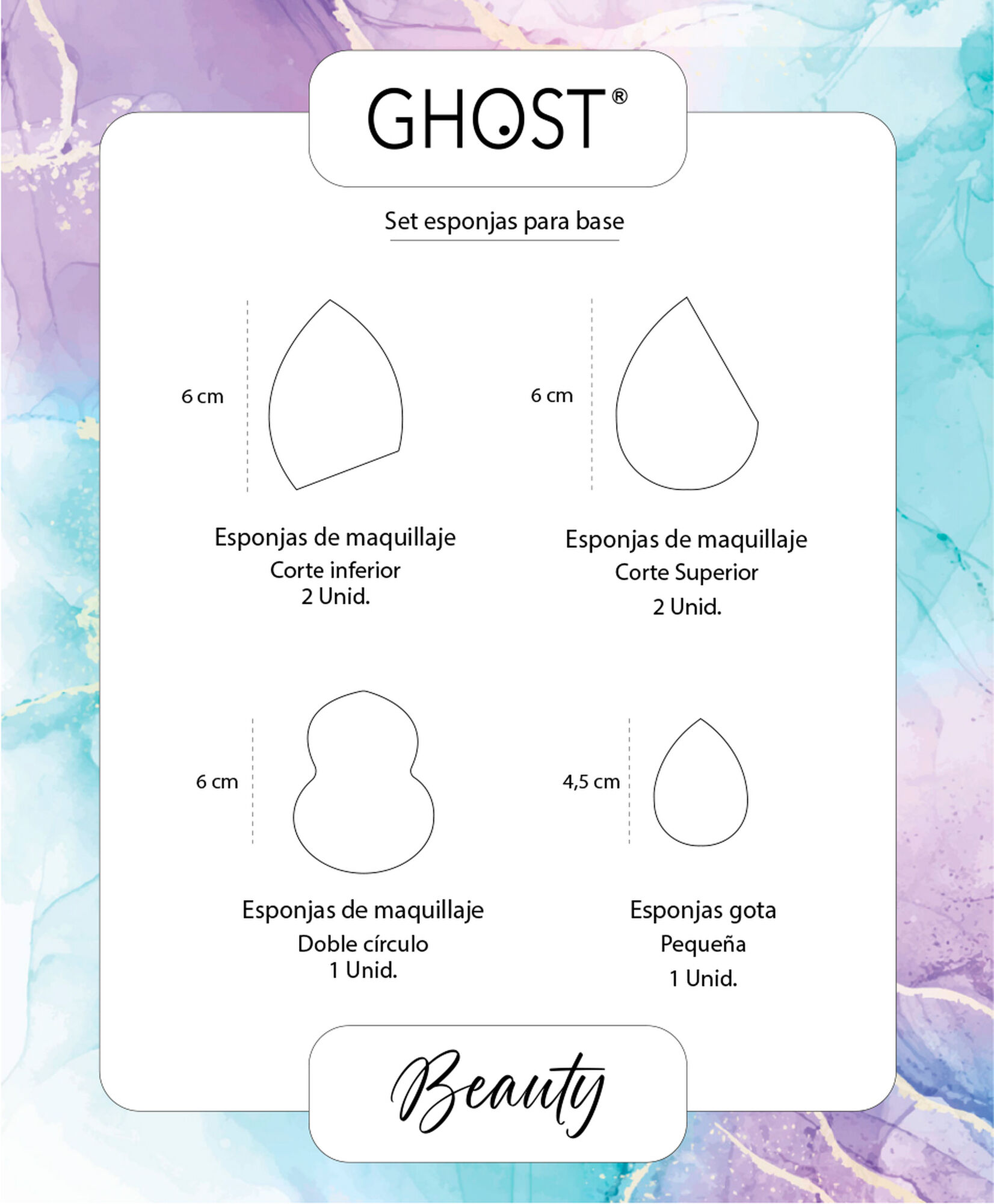 Set esponjas de maquillaje variedad Set esponjas de maquillaje variedad