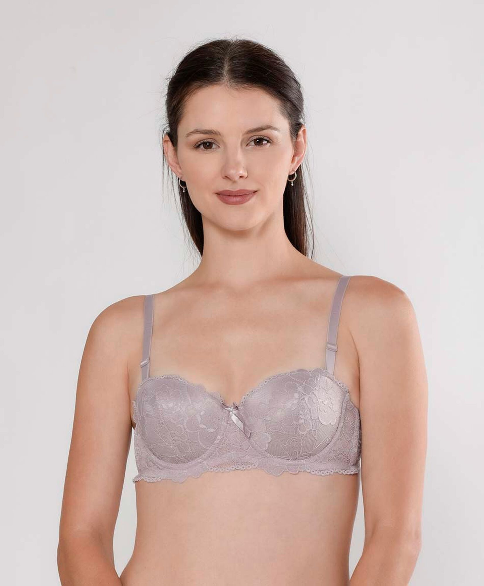Sostén mujer encaje floral strapless Sostén mujer encaje floral strapless