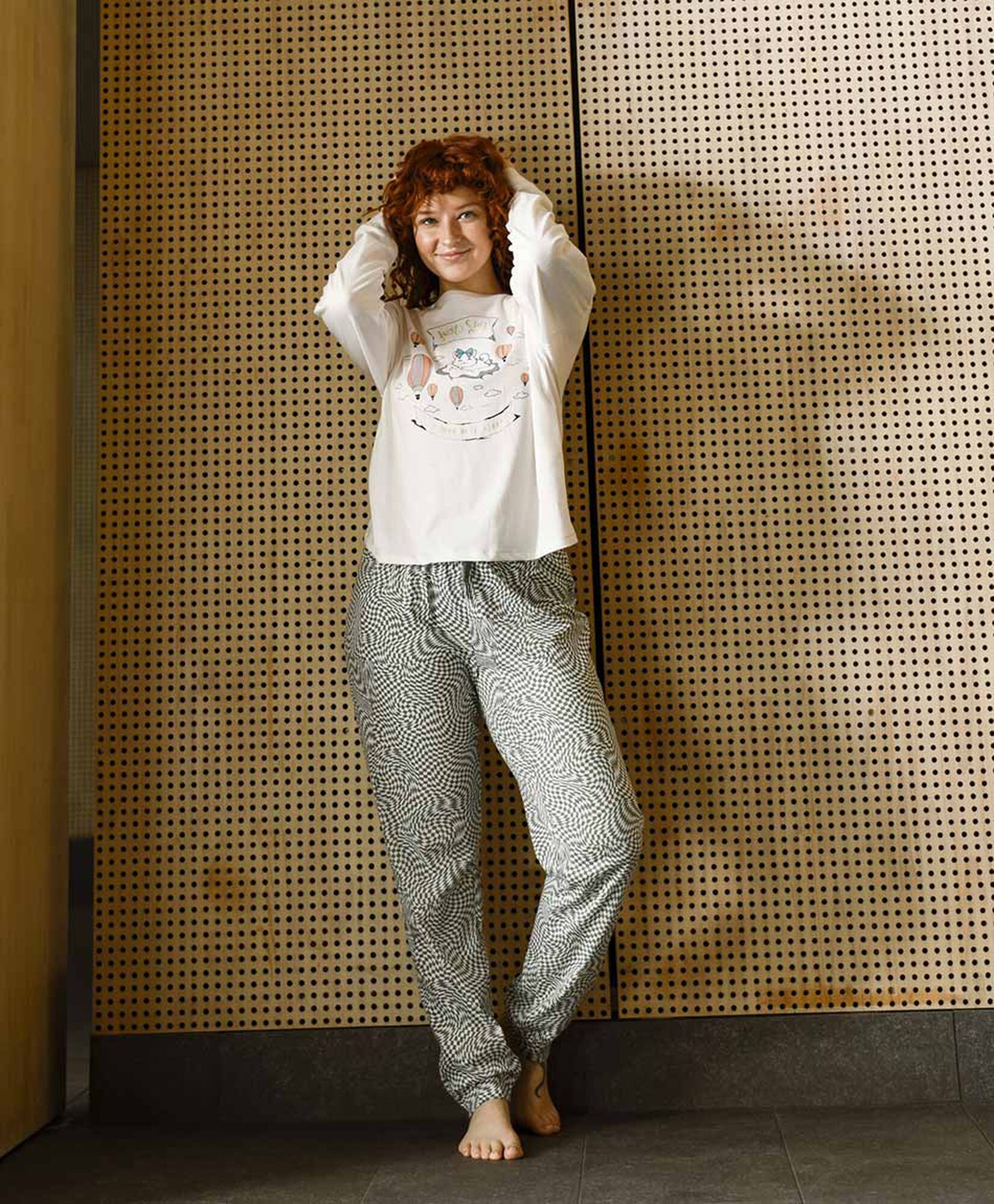 Pijama mujer gato en nube Pijama mujer gato en nube