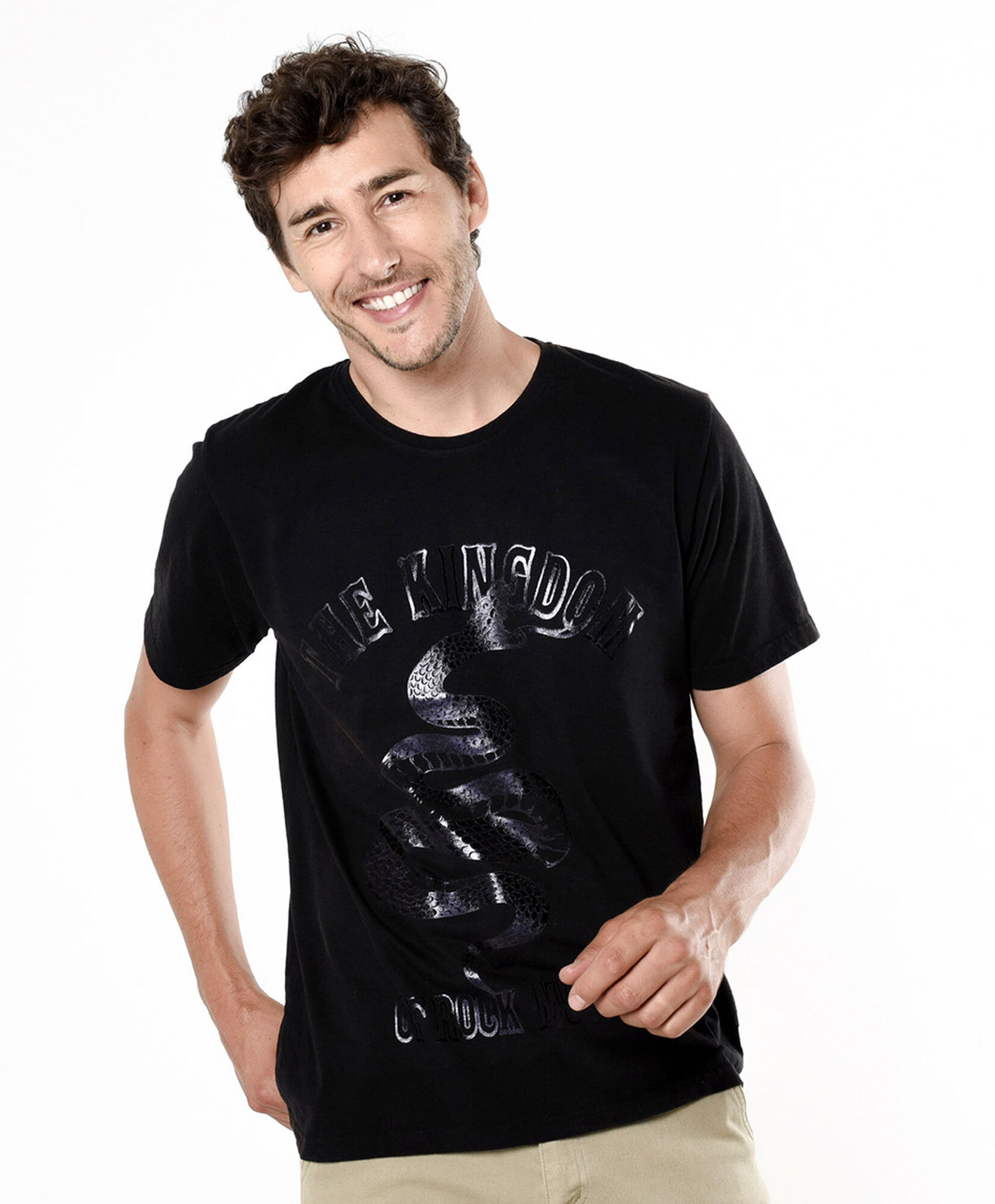 Polera hombre estampado serpiente Polera hombre estampado serpiente