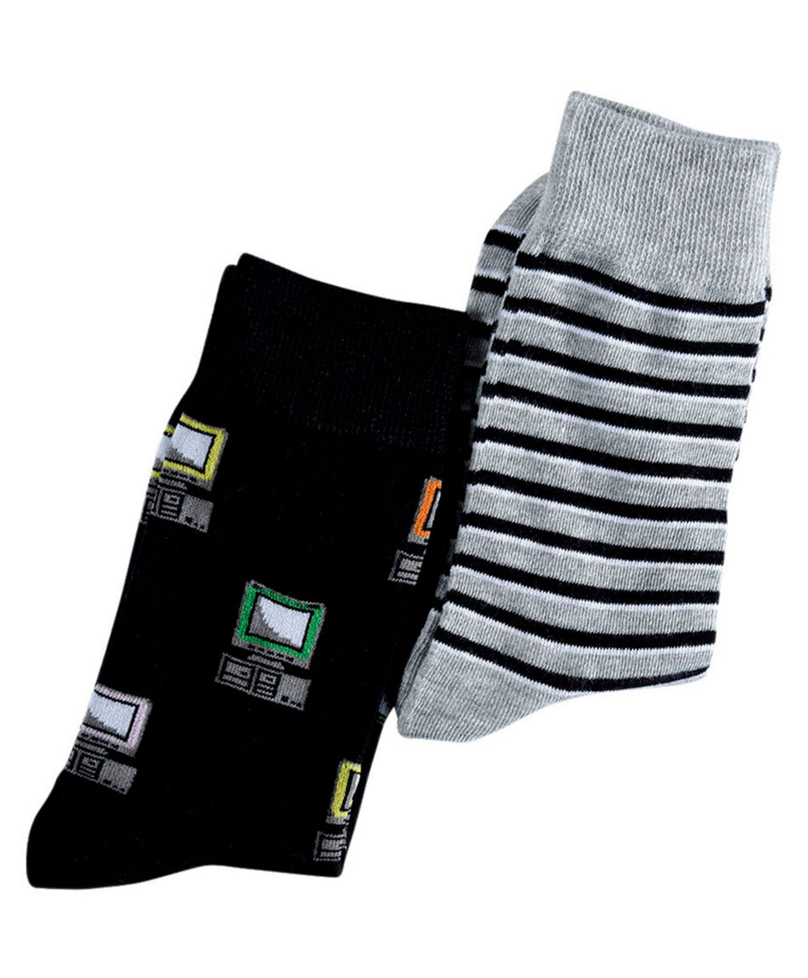 Pack 2 calcetines hombre computadores y líneas Pack 2 calcetines hombre computadores y líneas