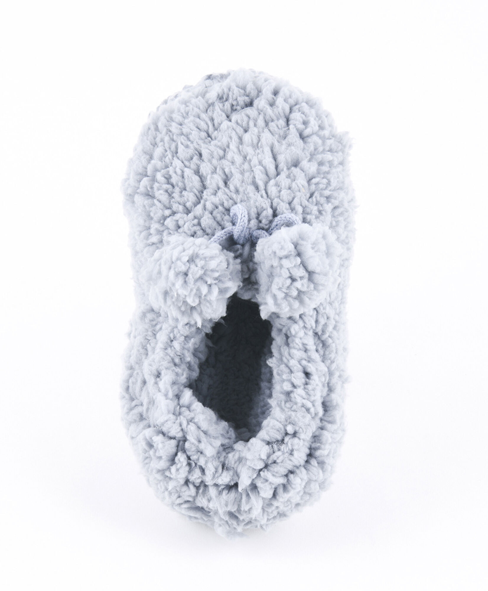 Calcetín de dormir mujer pompón gris Calcetín de dormir mujer pompón gris