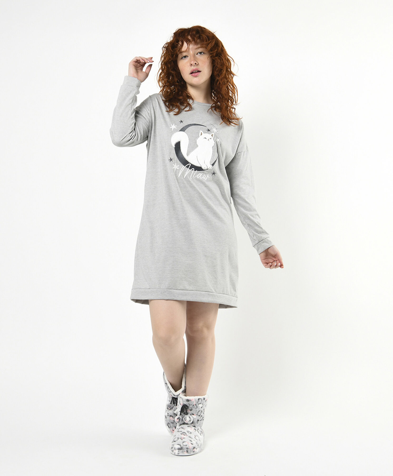Camisola mujer gato en luna Camisola mujer gato en luna