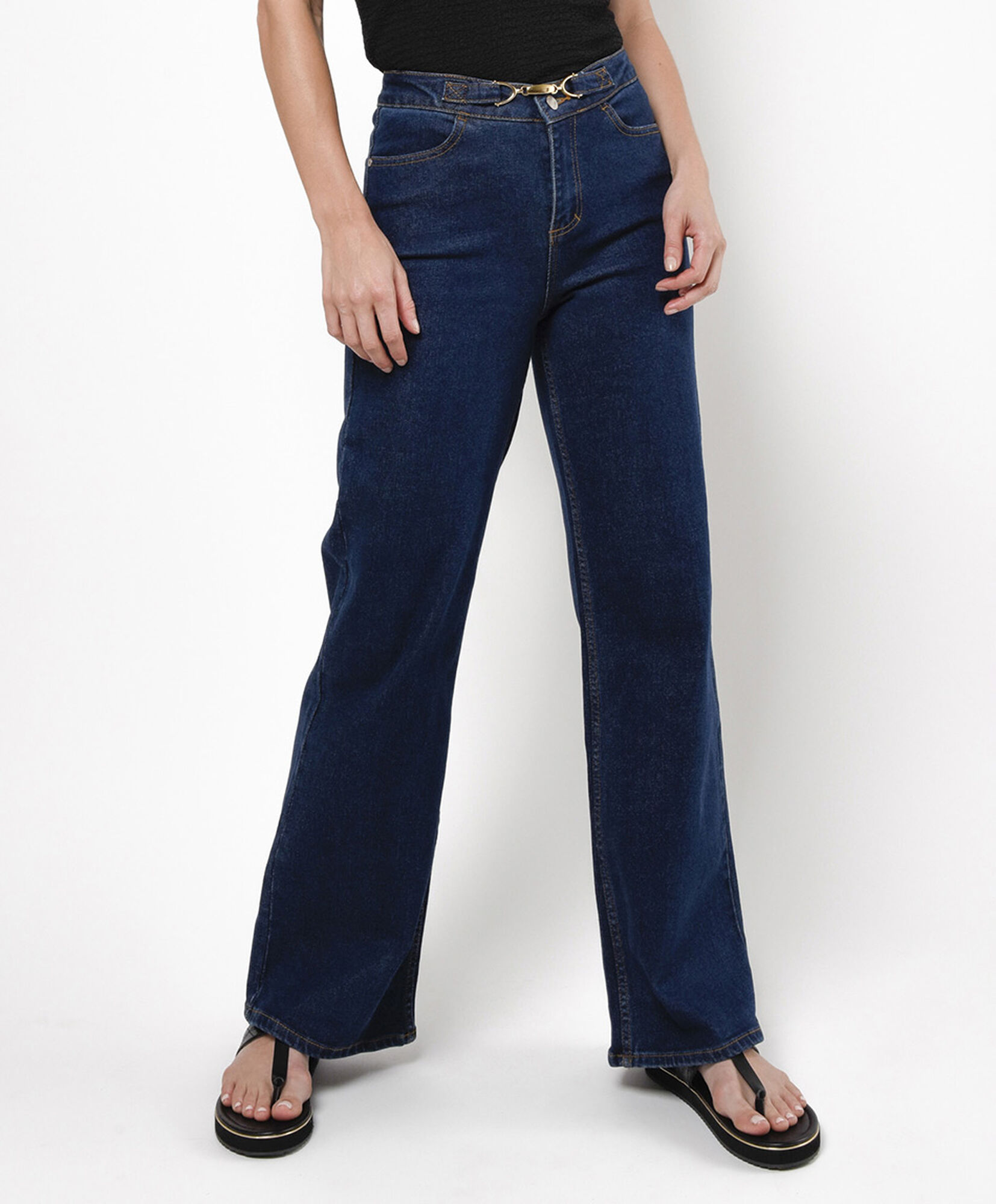 Jeans mujer accesorio pretina wide Jeans mujer accesorio pretina wide