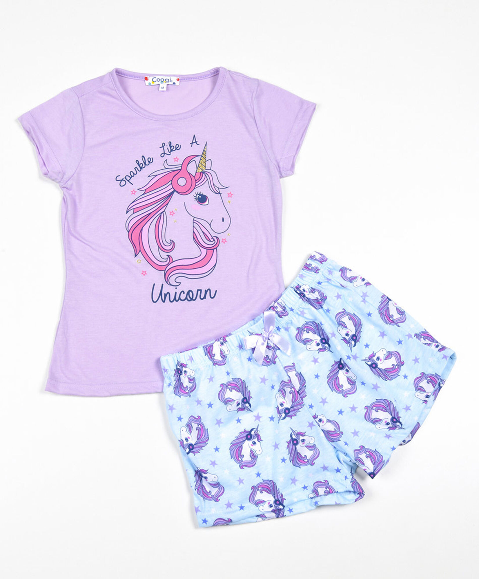 Pijama niña unicornio short Pijama niña unicornio short