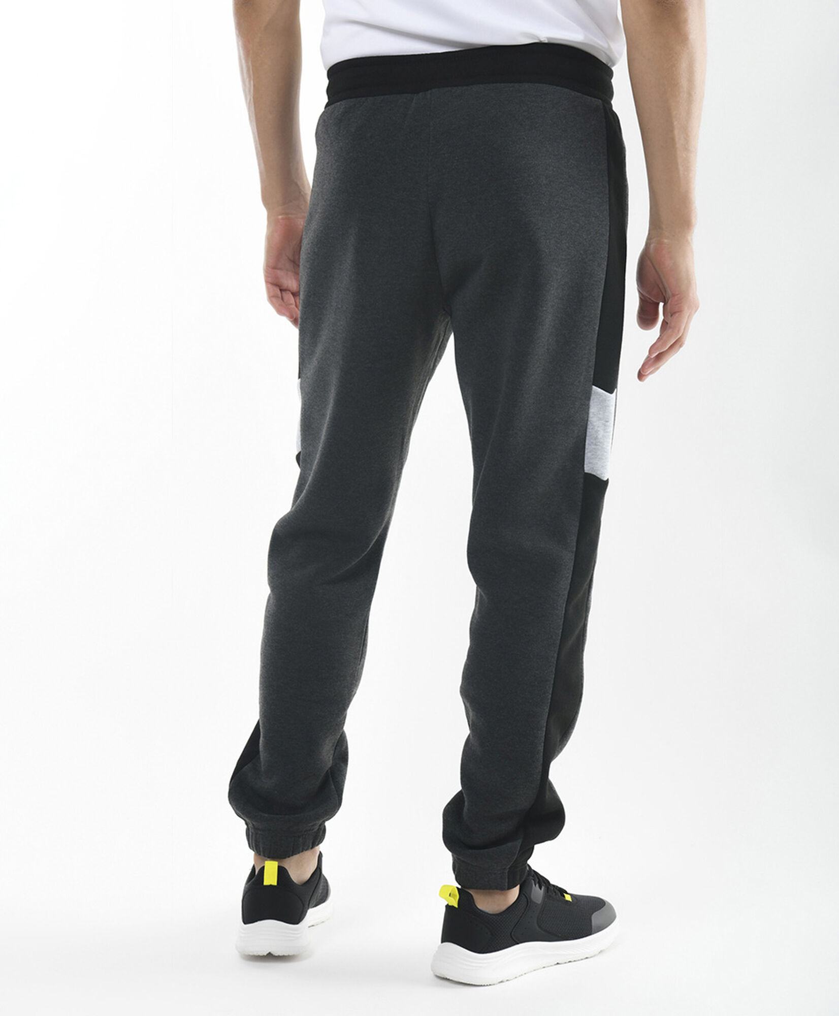 Pantalón de buzo hombre jaspeado franjas slim fit Pantalón de buzo hombre jaspeado franjas slim fit