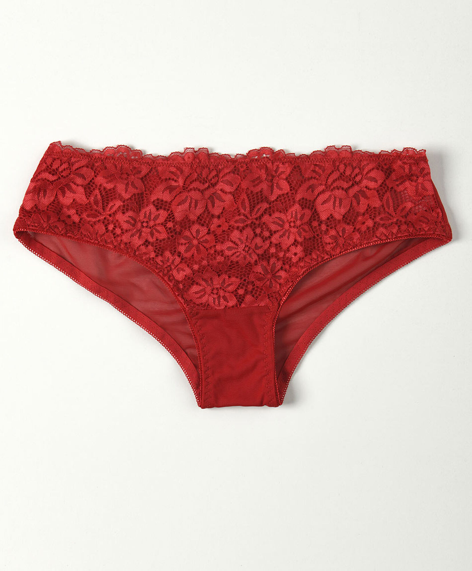 Pantaleta mujer encaje mesh rojo Pantaleta mujer encaje mesh rojo