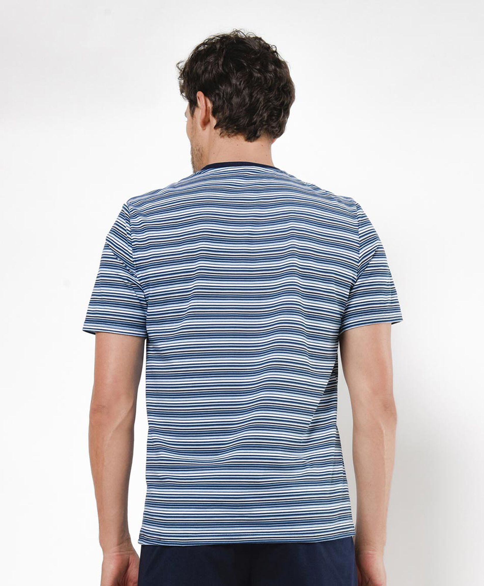 Pijama hombre líneas bolsillo 2 piezas Pijama hombre líneas bolsillo 2 piezas