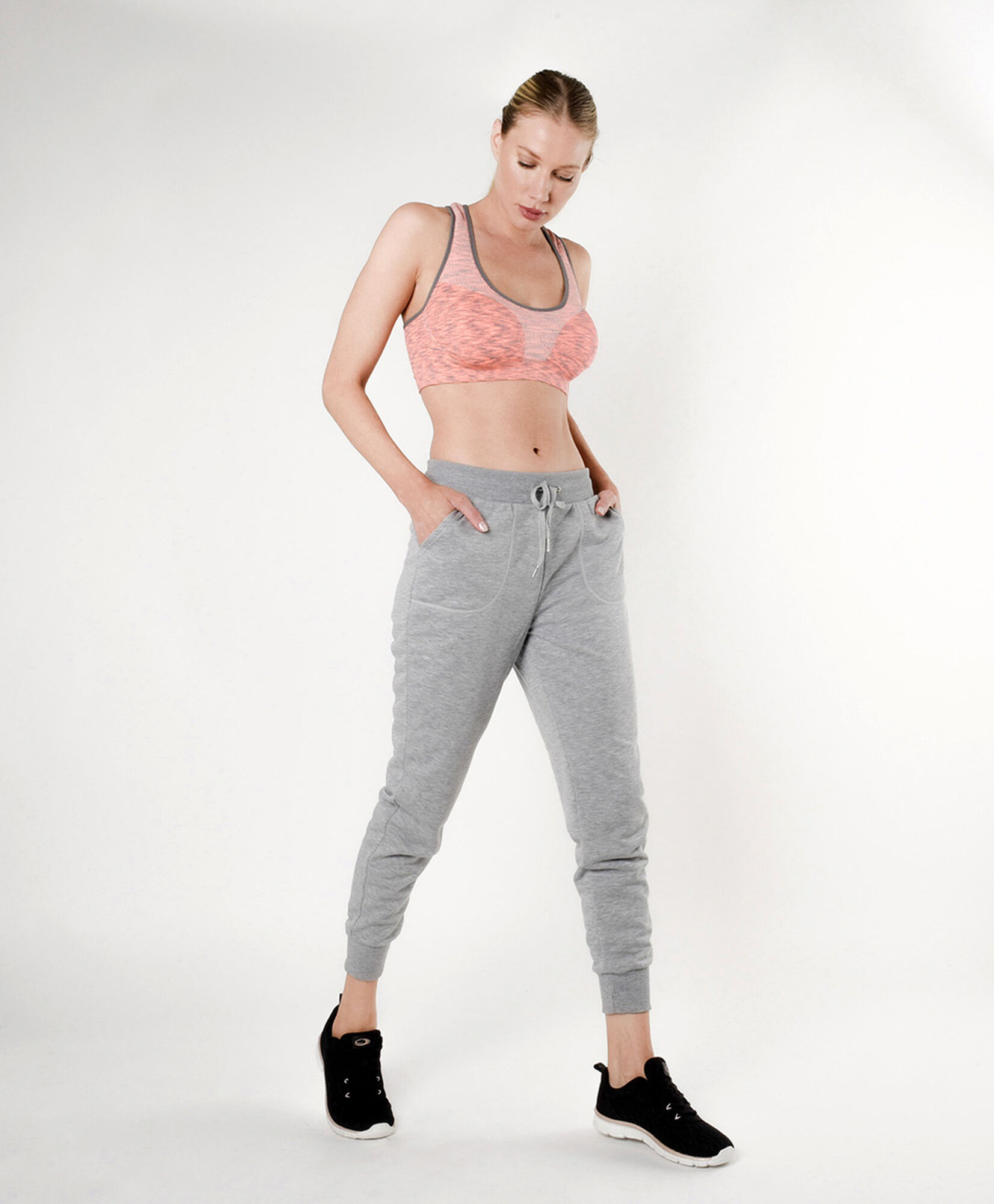 Pantalón de buzo mujer liso jogger Pantalón de buzo mujer liso jogger