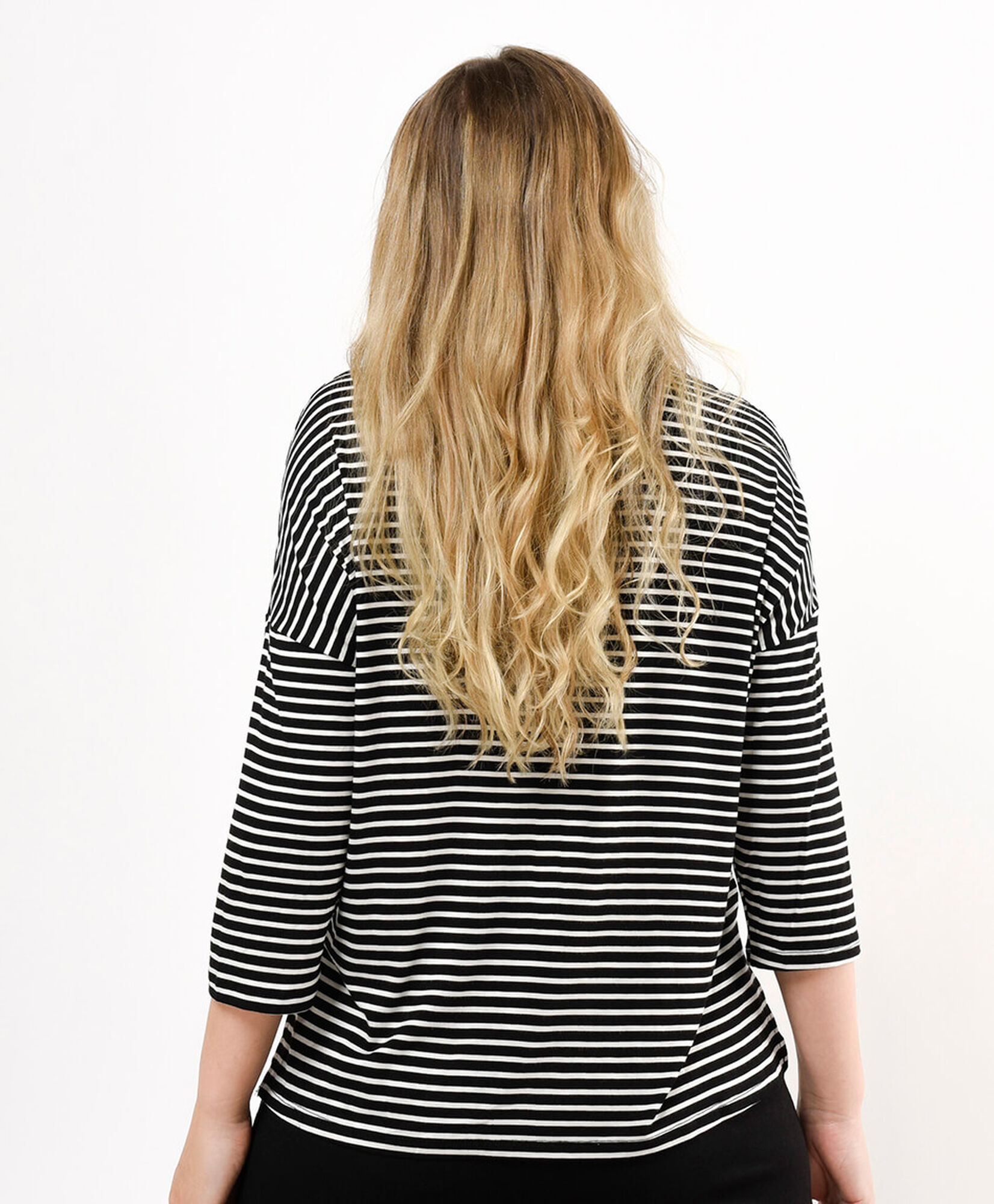 Polera mujer líneas bicolor Polera mujer líneas bicolor