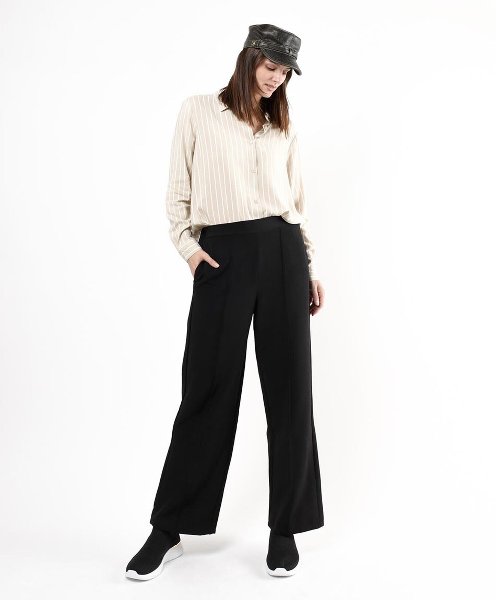 Pantalón mujer costuras frontales Pantalón mujer costuras frontales