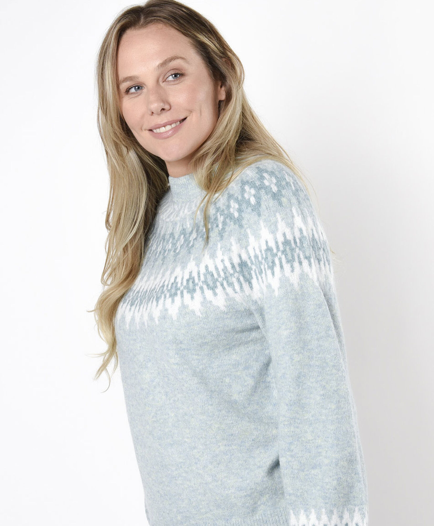 Sweater mujer estilo nórdico cuello perkins Sweater mujer estilo nórdico cuello perkins