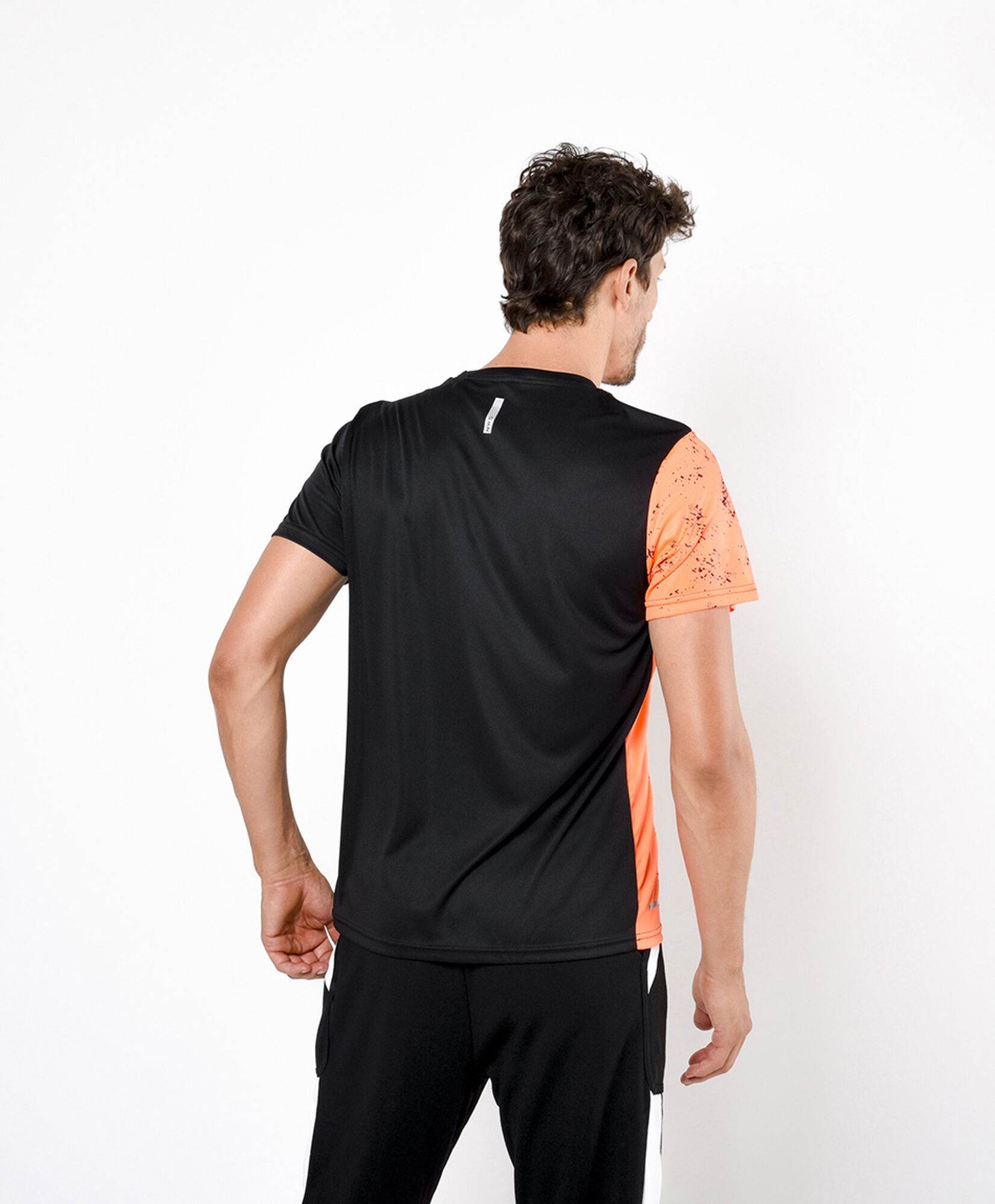 Polera deportiva hombre bicolor vertical Polera deportiva hombre bicolor vertical