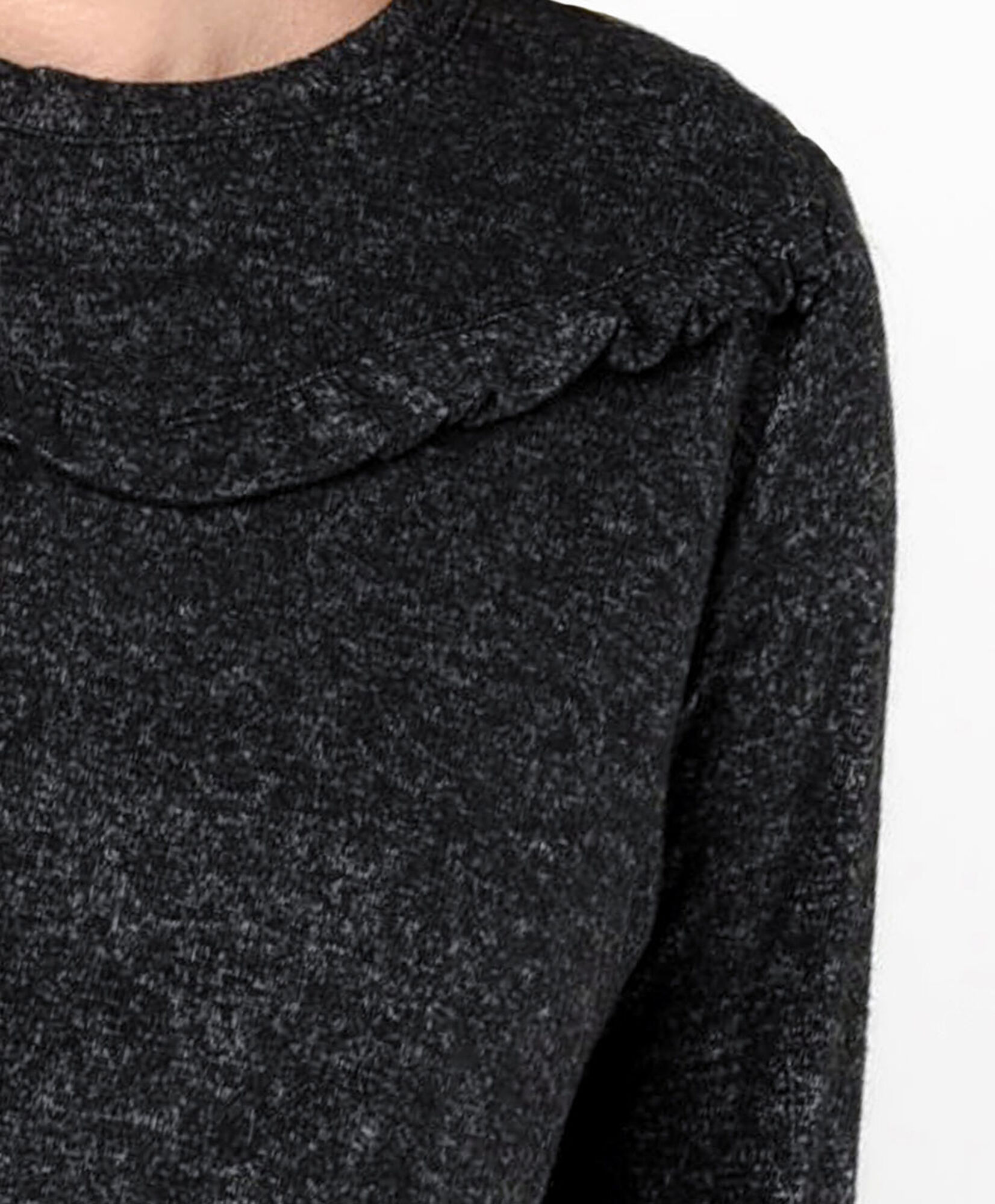 Polera mujer lanosa vuelos en cuello Polera mujer lanosa vuelos en cuello